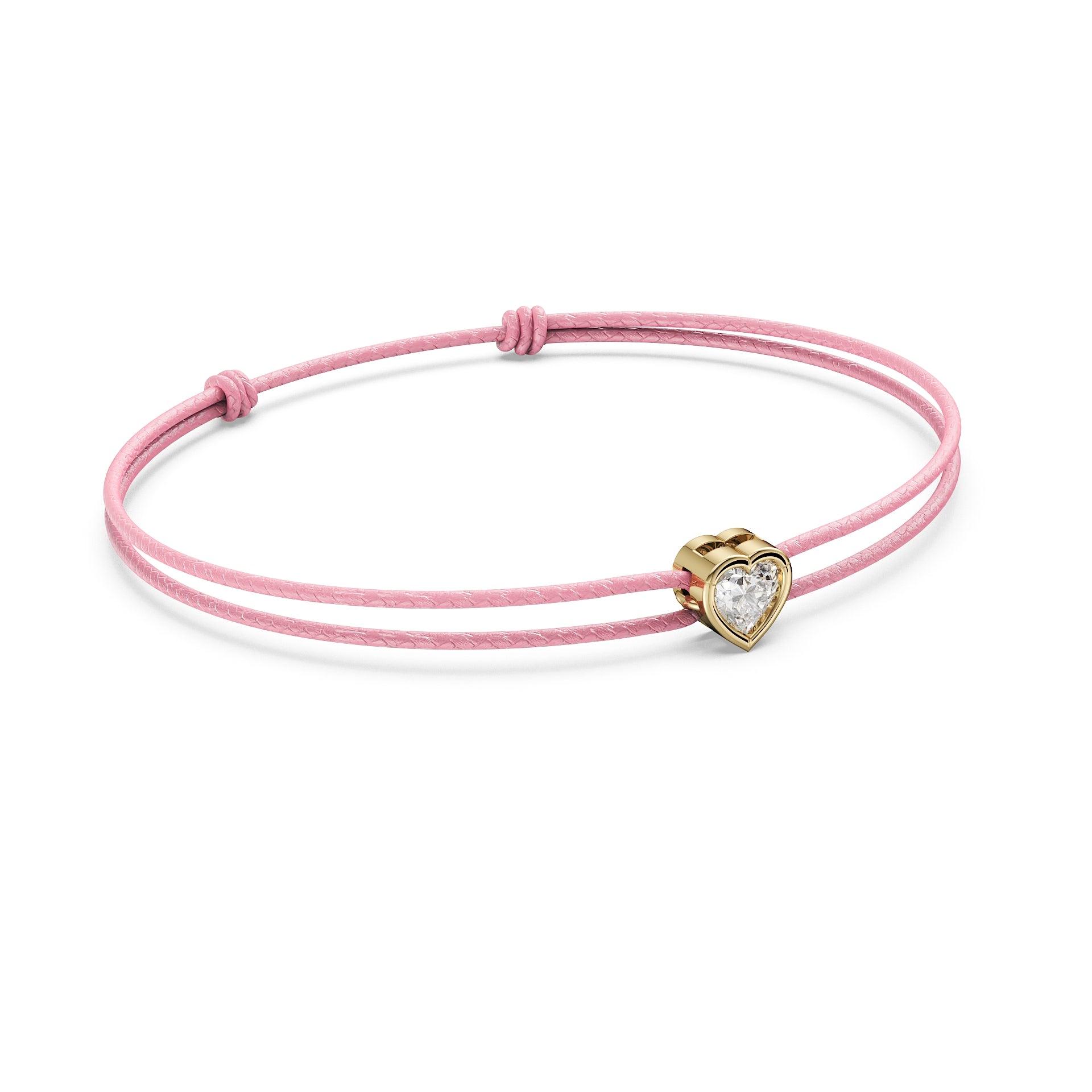 Heart Diamond Cord Bracelet