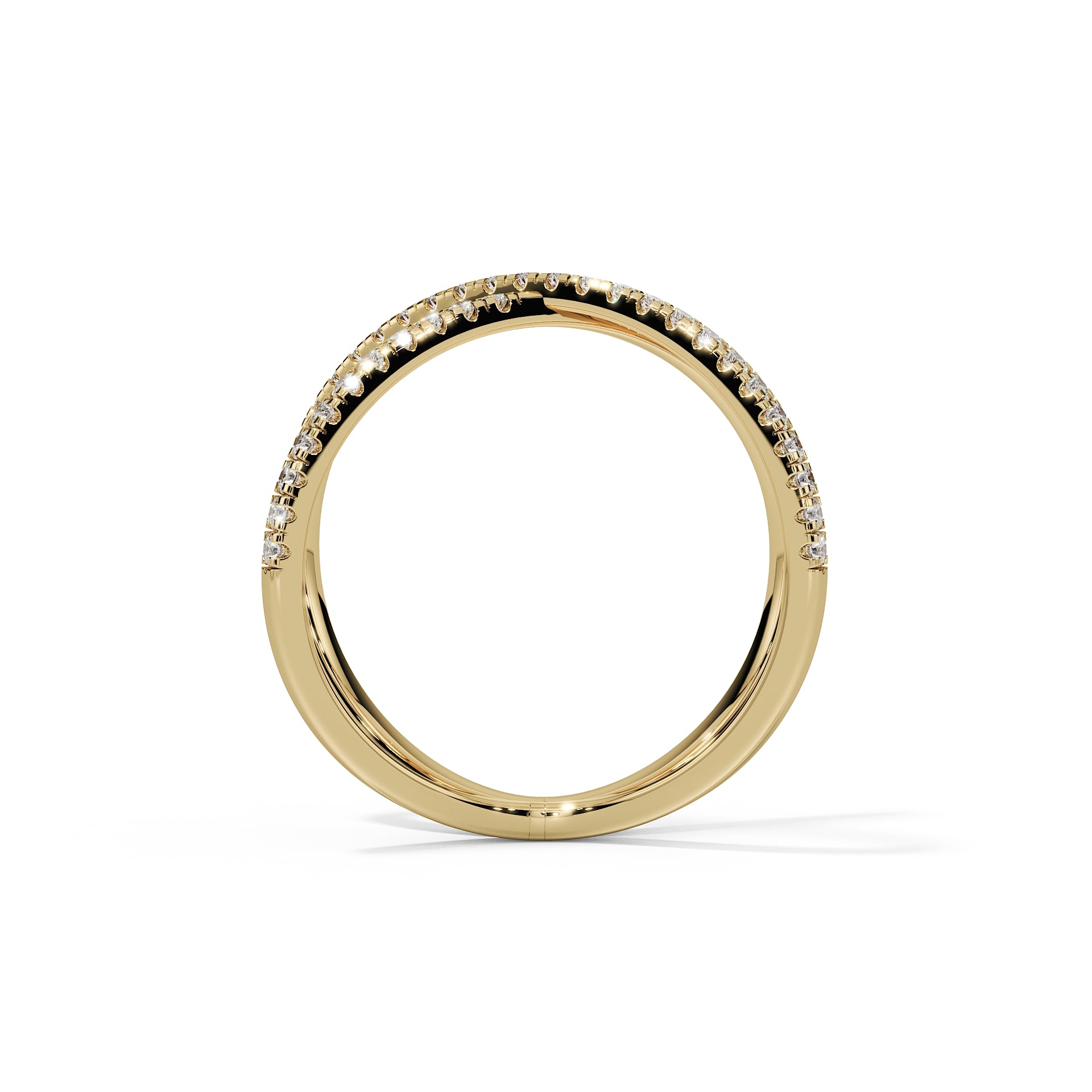 Anello a onda con diamante