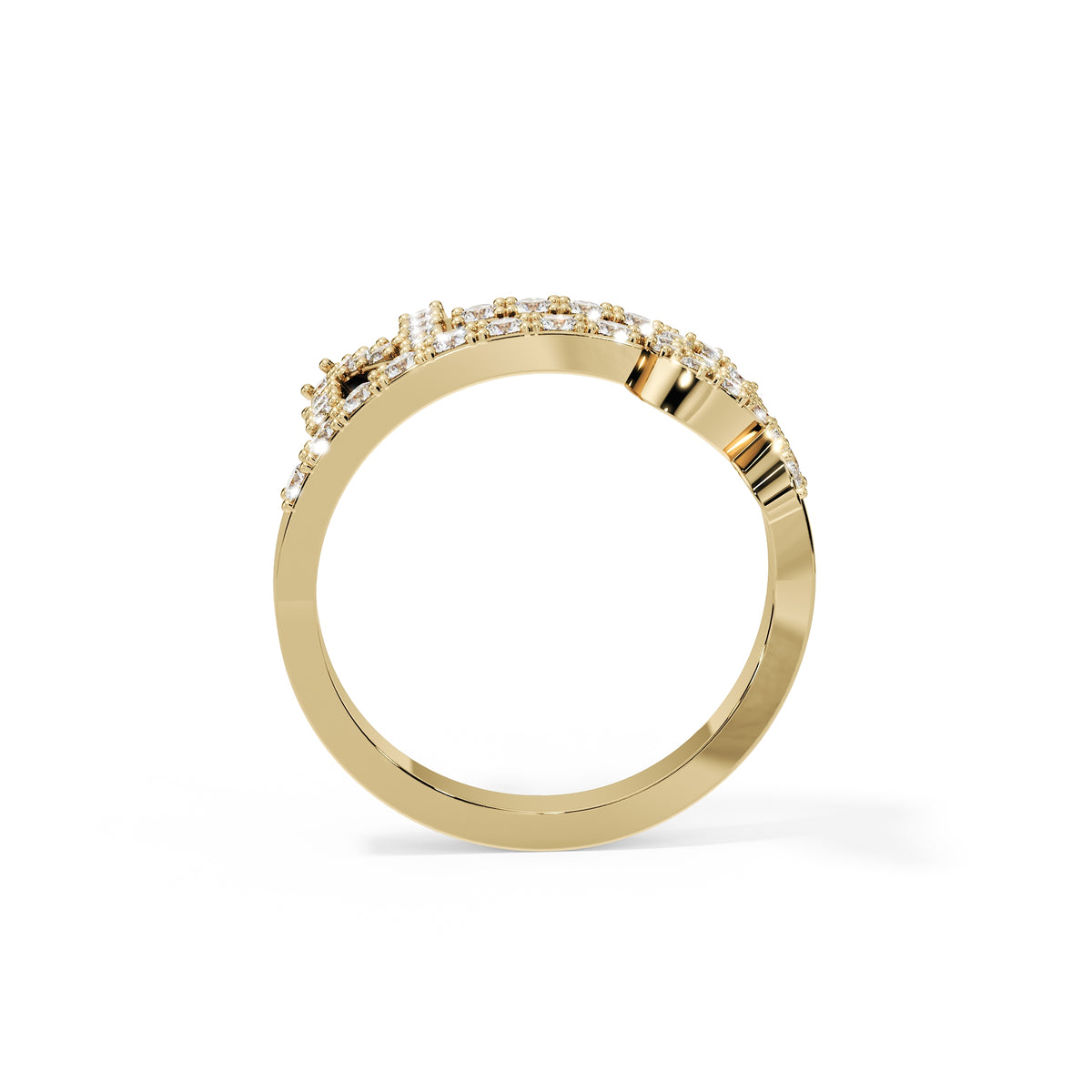 Doppel-Initialen-Diamantring