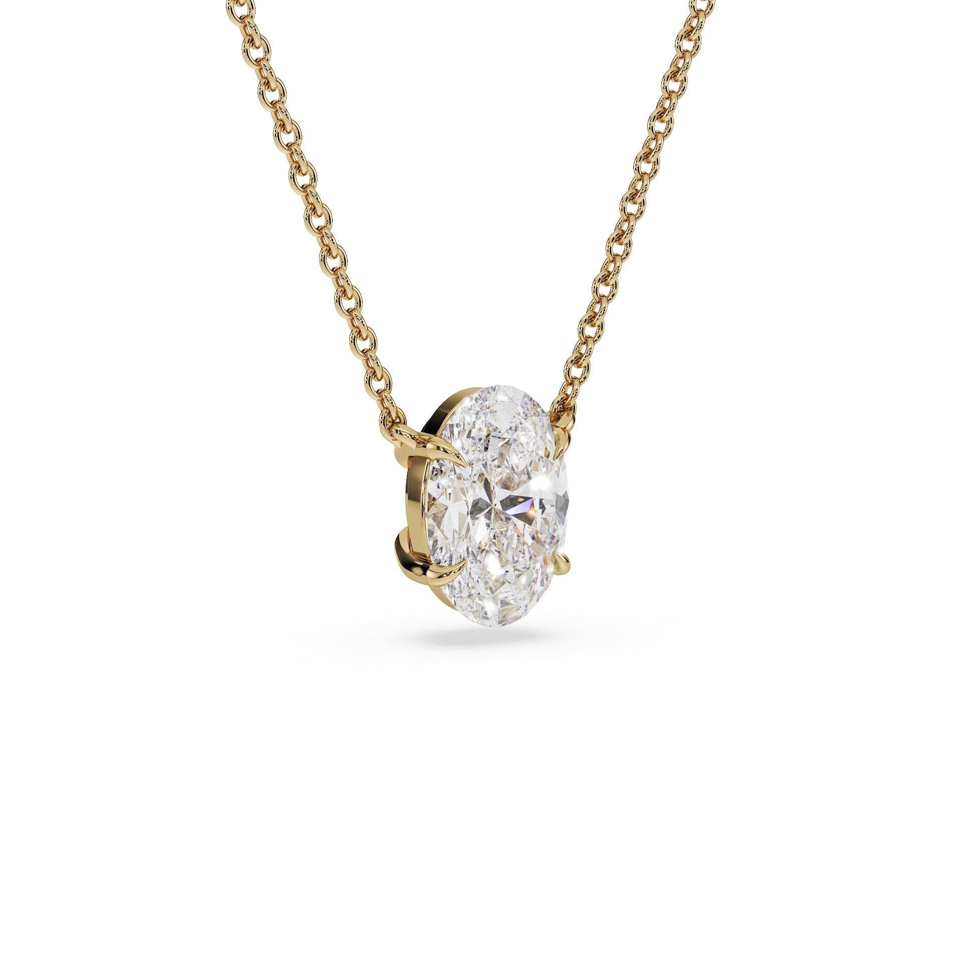 Oval Diamond Necklace