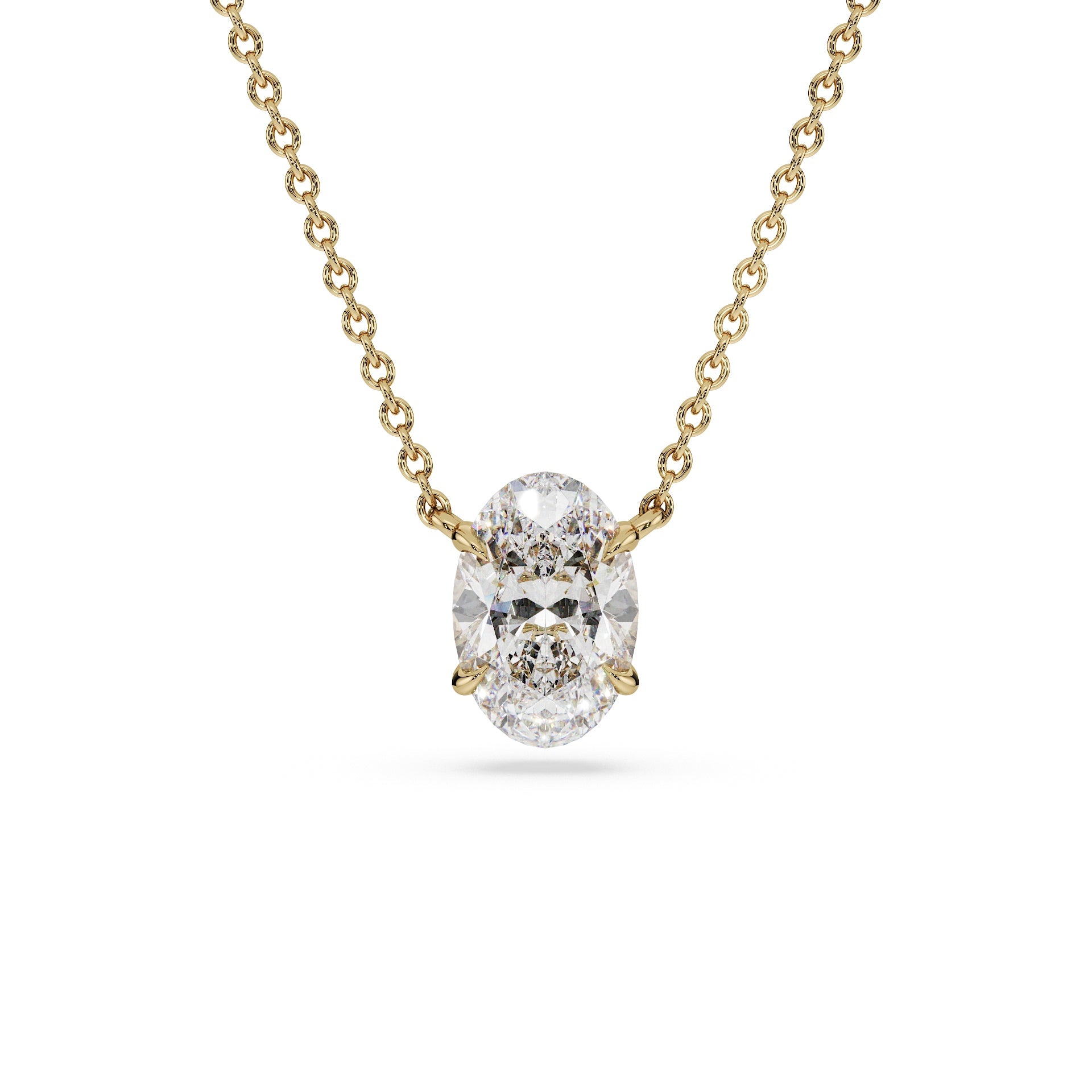 Oval Diamond Necklace