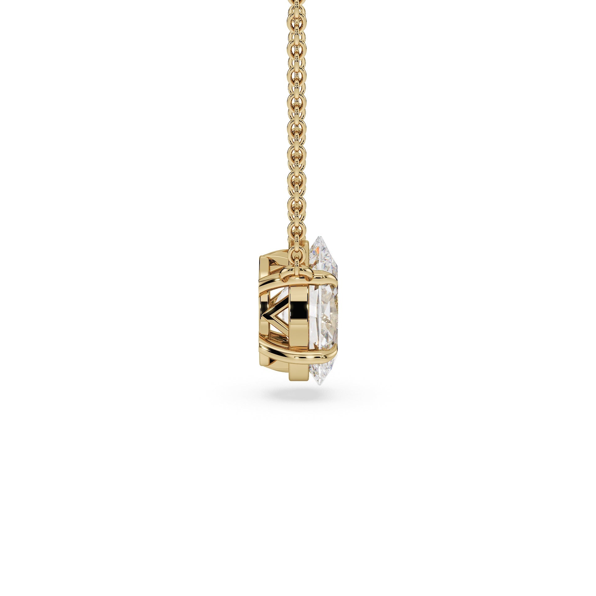 Oval Diamond Necklace