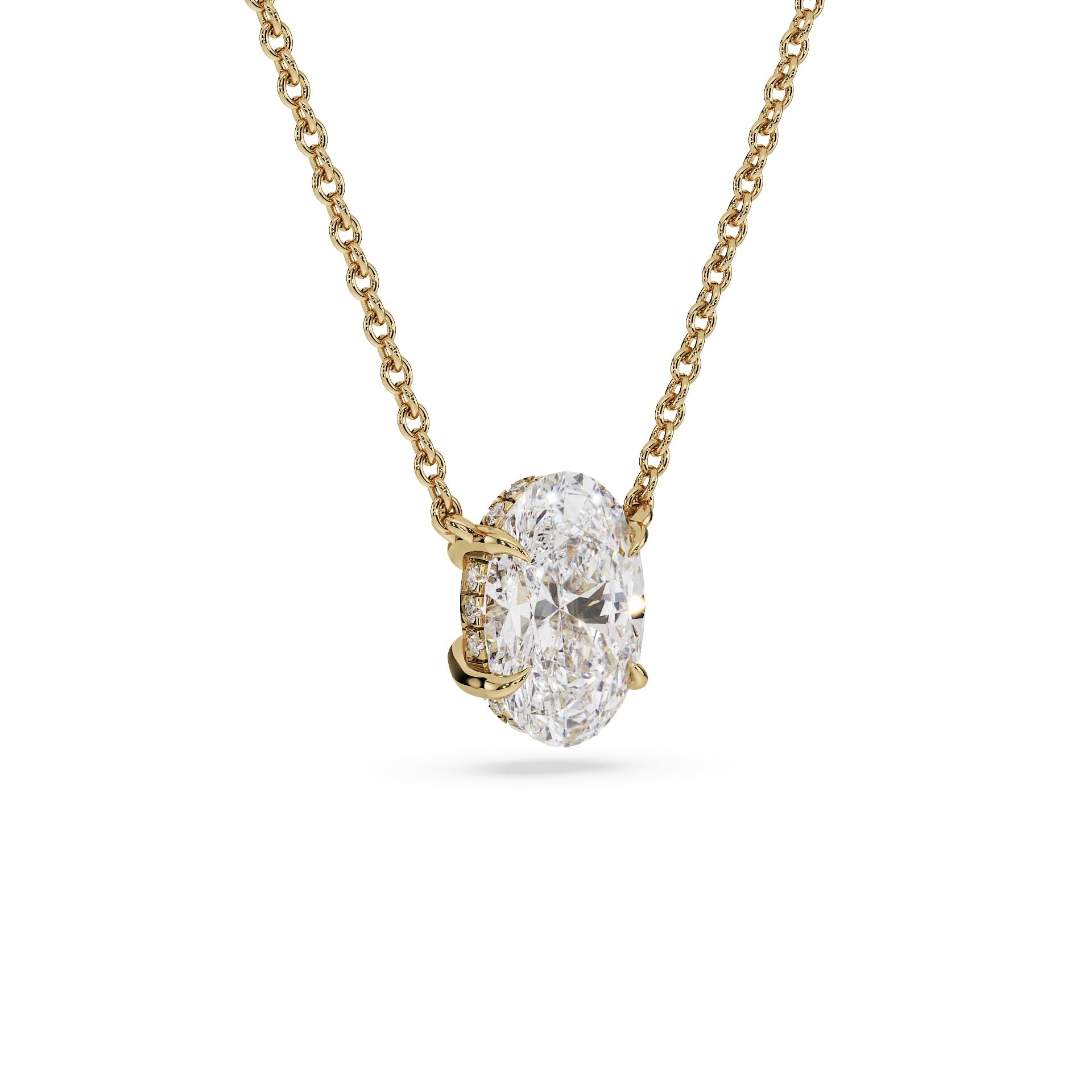 Oval Diamond Necklace