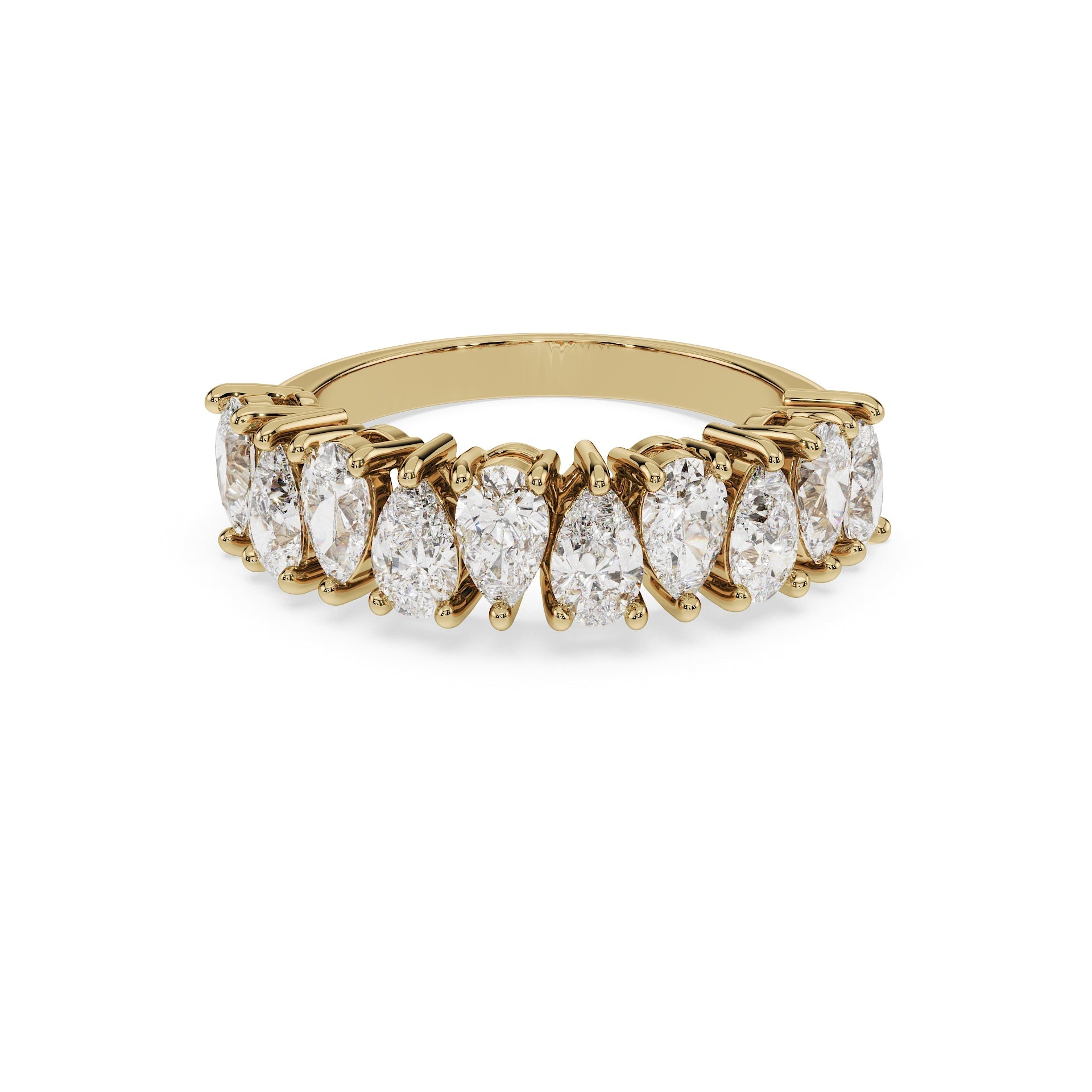 Pear Cascade Diamond Ring