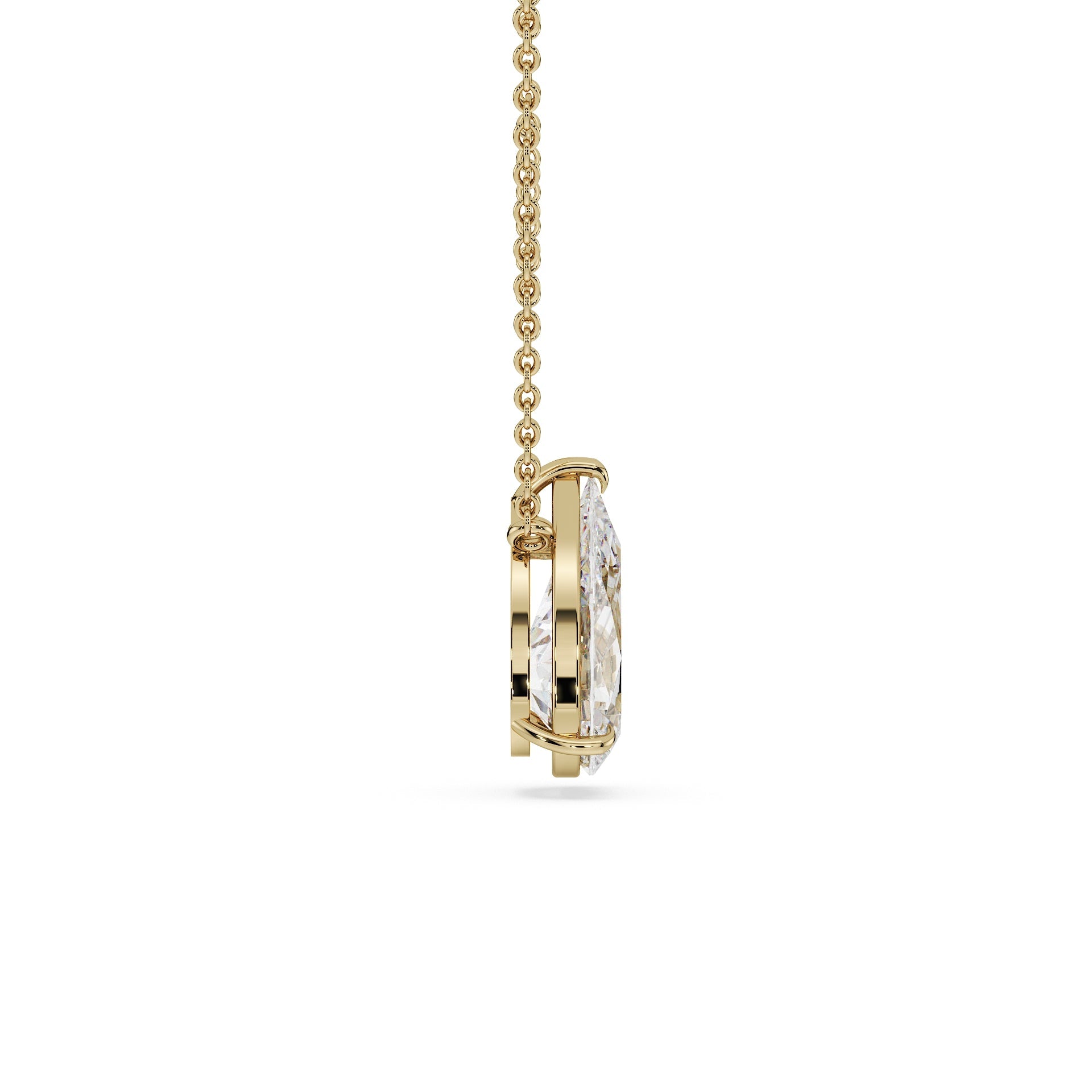 Pear Pendant - pear diamond necklace