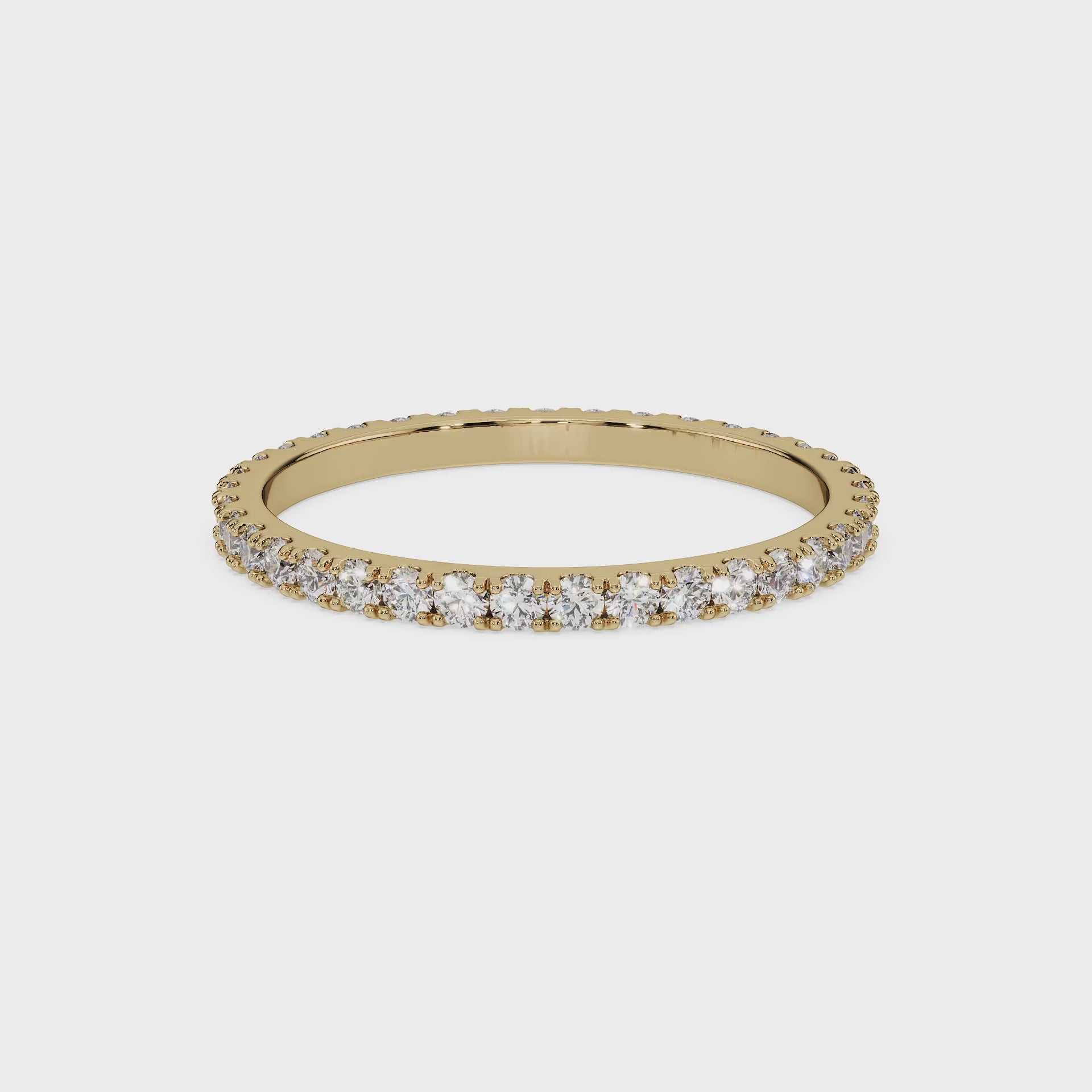 14K Yellow gold_Classic (White) Diamond