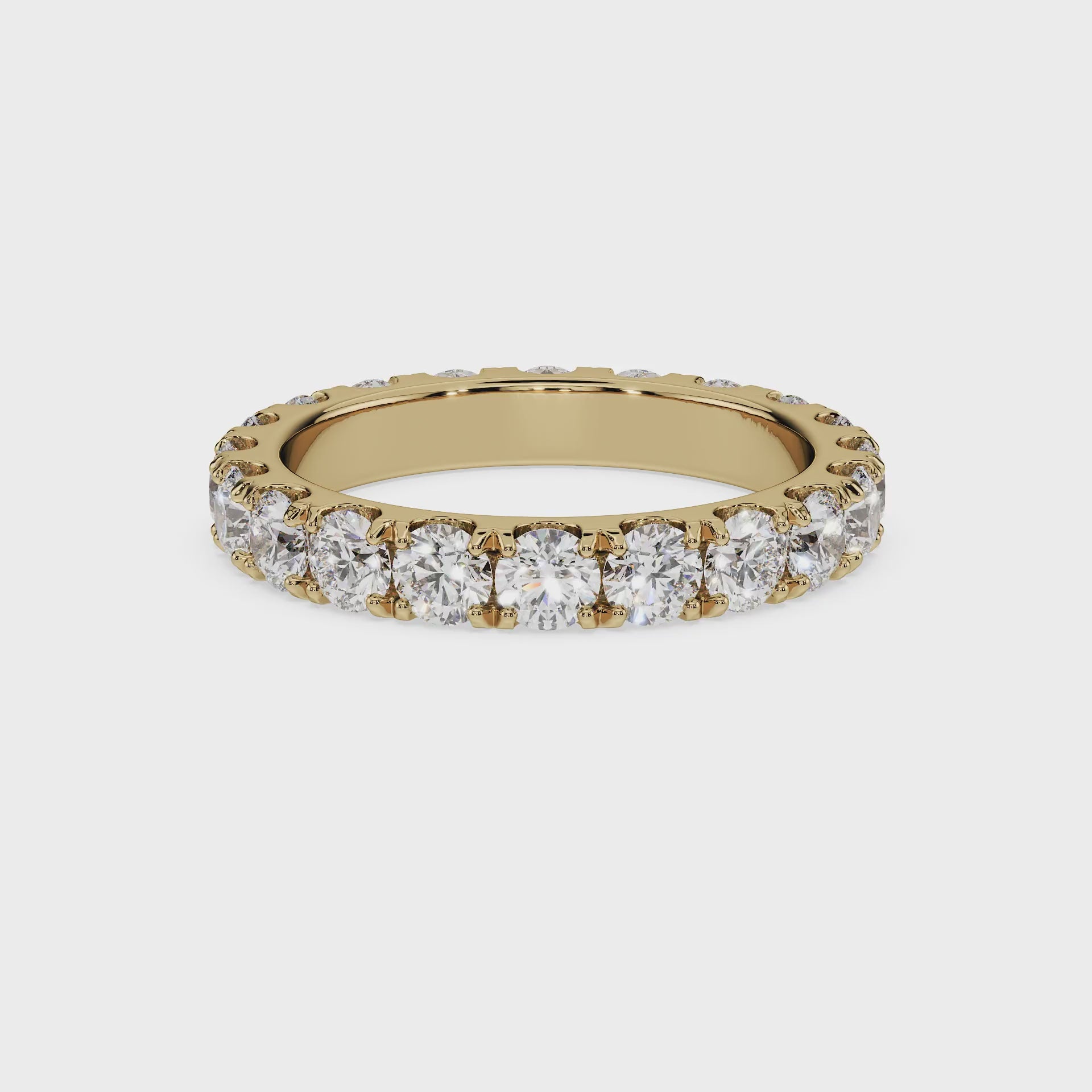 14K Yellow gold_Classic (White) Diamond