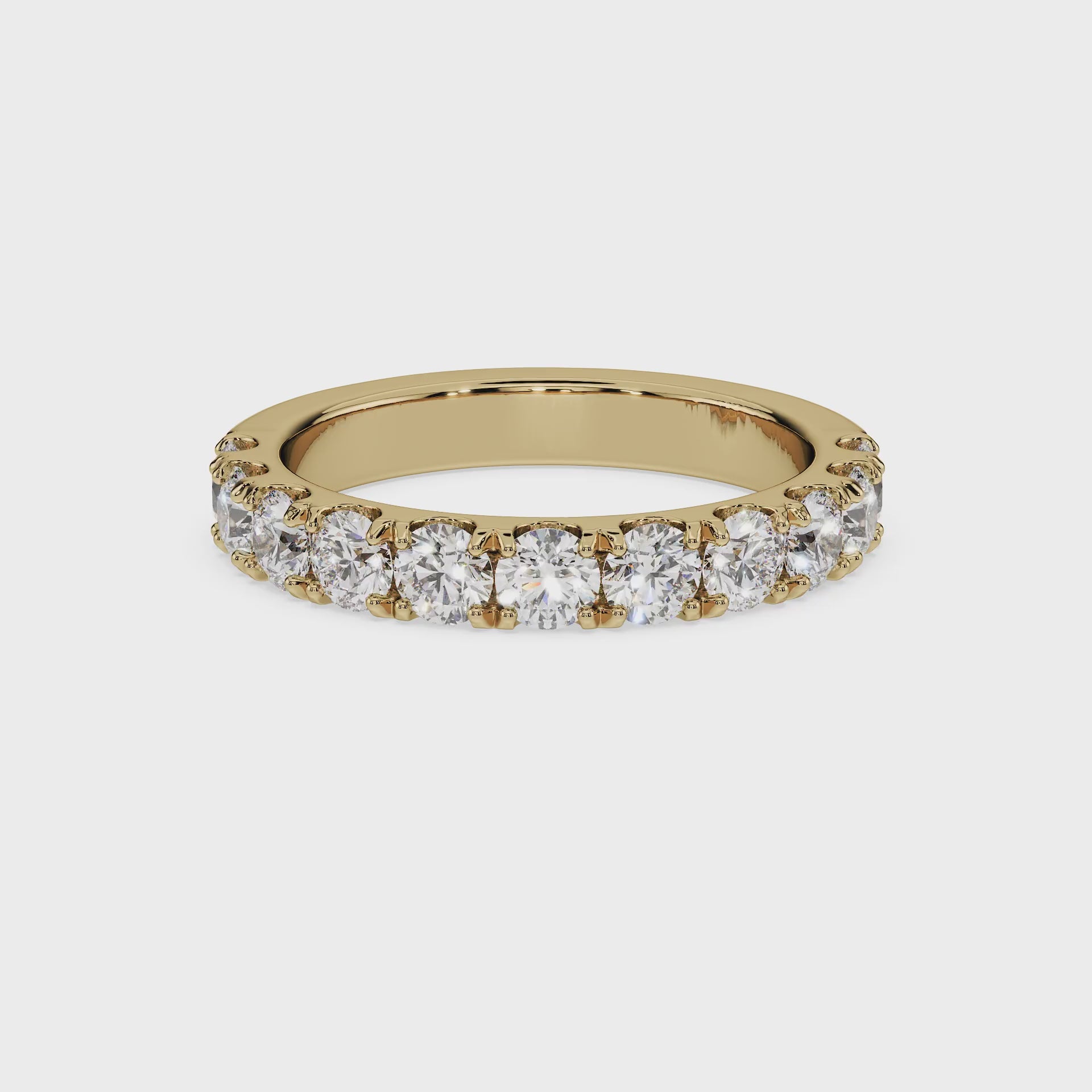 14K Yellow gold_Classic (White) Diamond