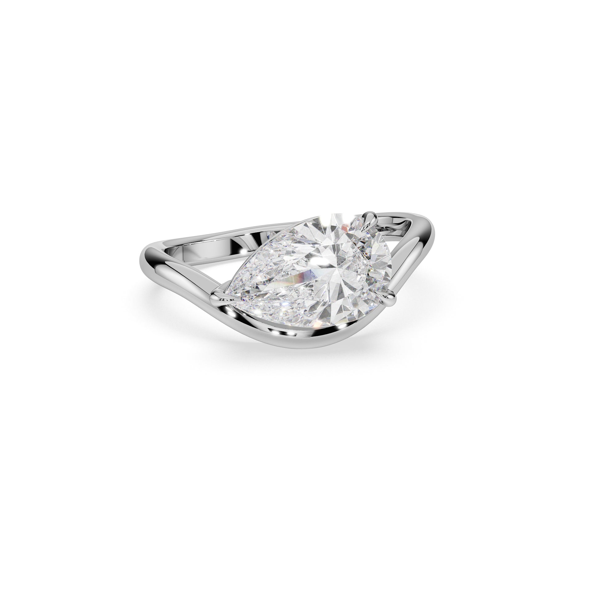 14K White gold