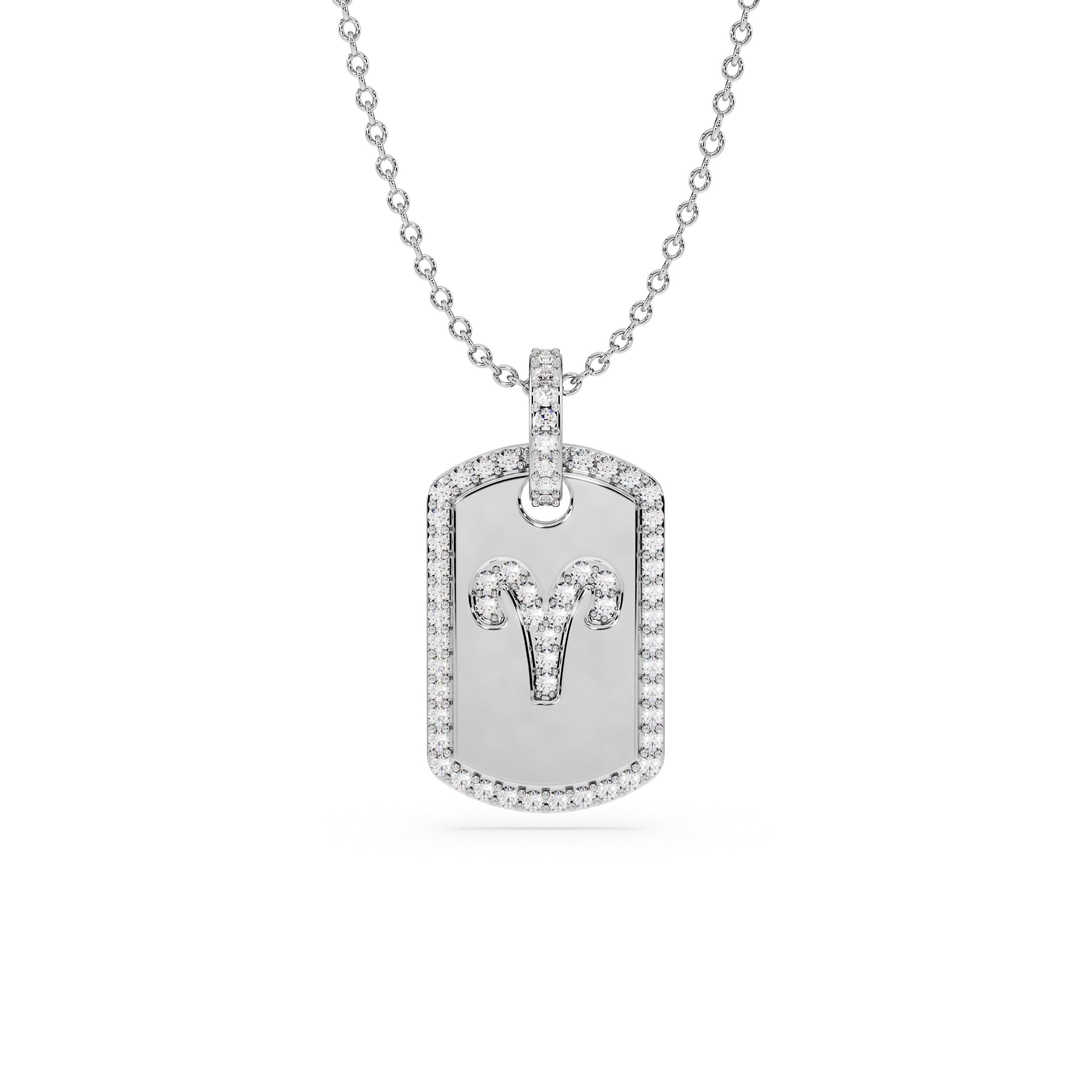 14K White gold_Zodiac sign: Aries (March 21st - April 19th)