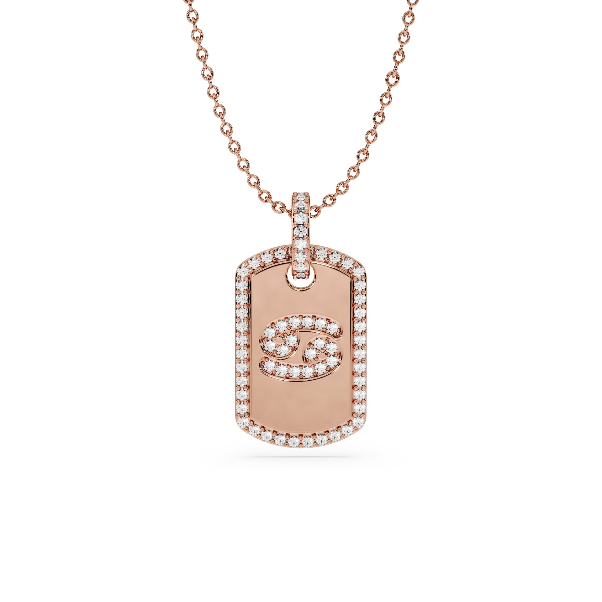 14K Rose gold_Zodiac sign: Cancer (June 21st - July 22nd)