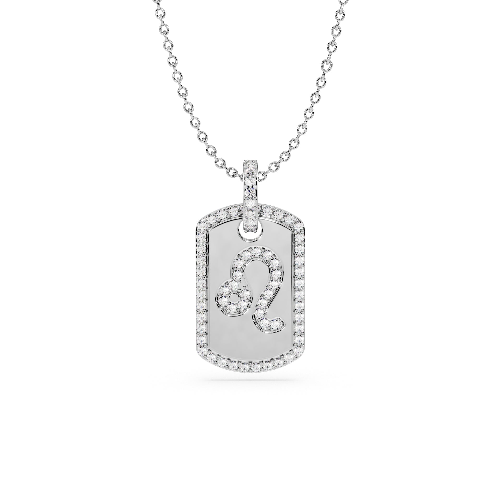 14K White gold_Zodiac sign: Leo (July 23rd - August 22nd)