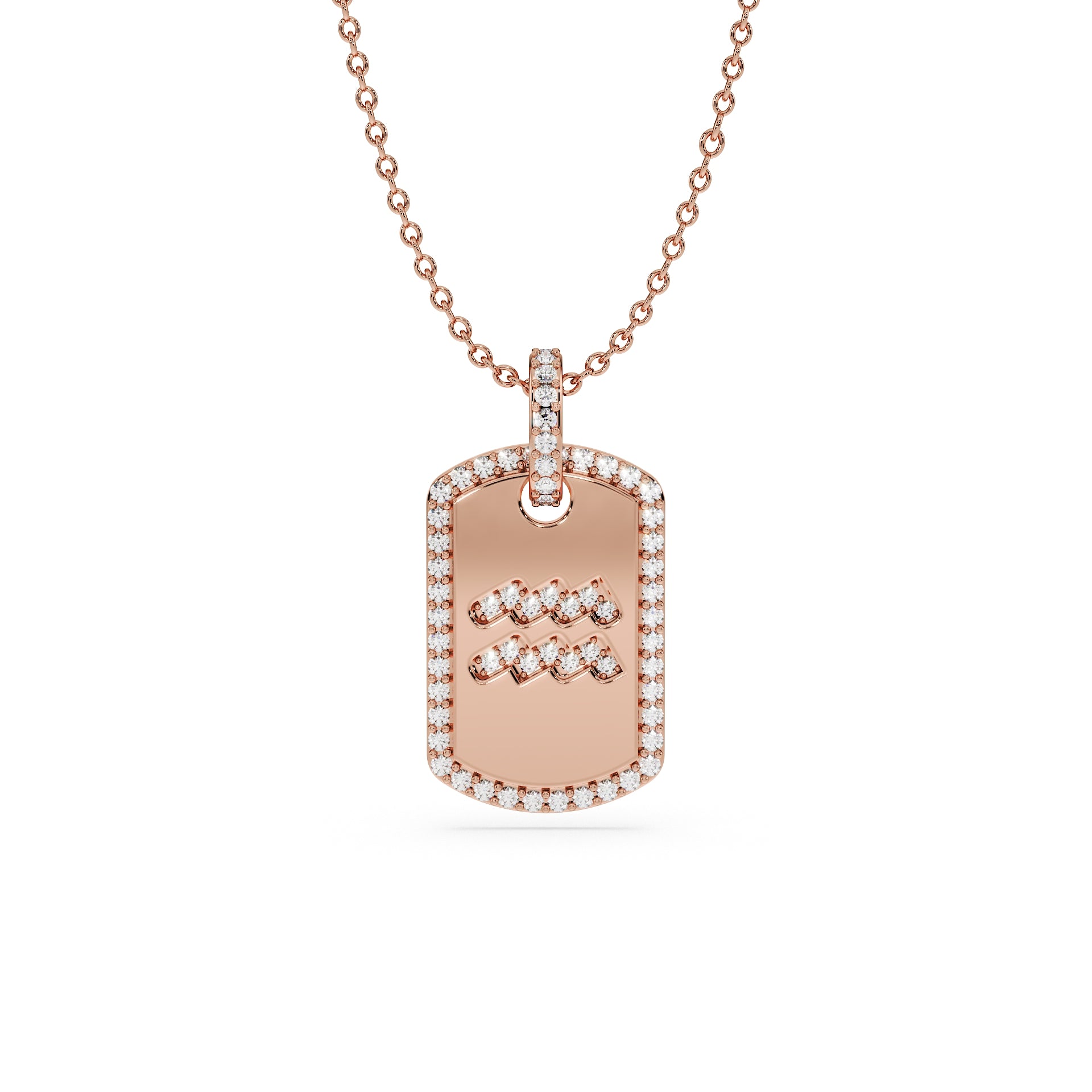 14K Rose gold_Zodiac sign: Aquarius (January 20th - February 18th)