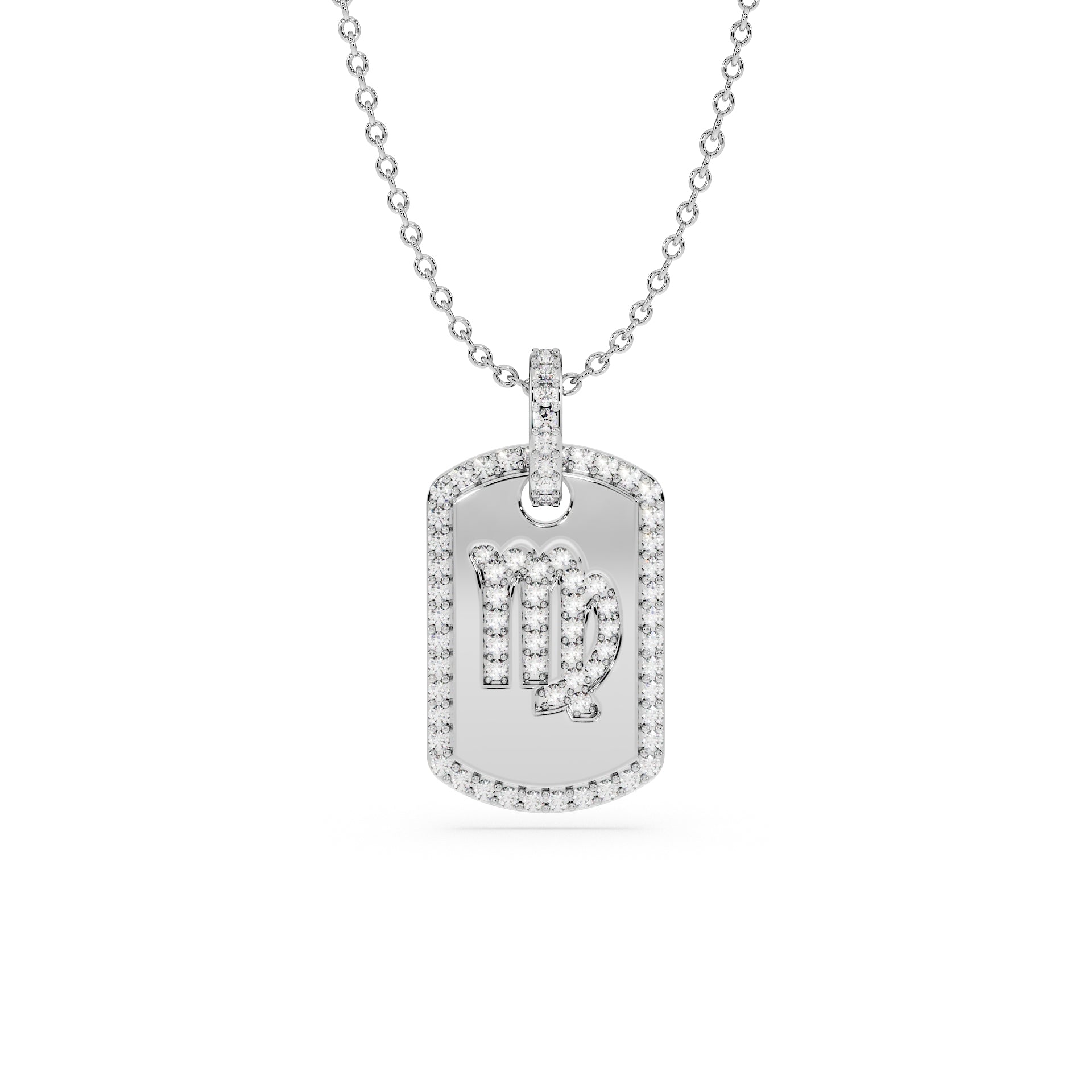 14K White gold_Zodiac sign: Virgo (August 23rd - September 22nd)