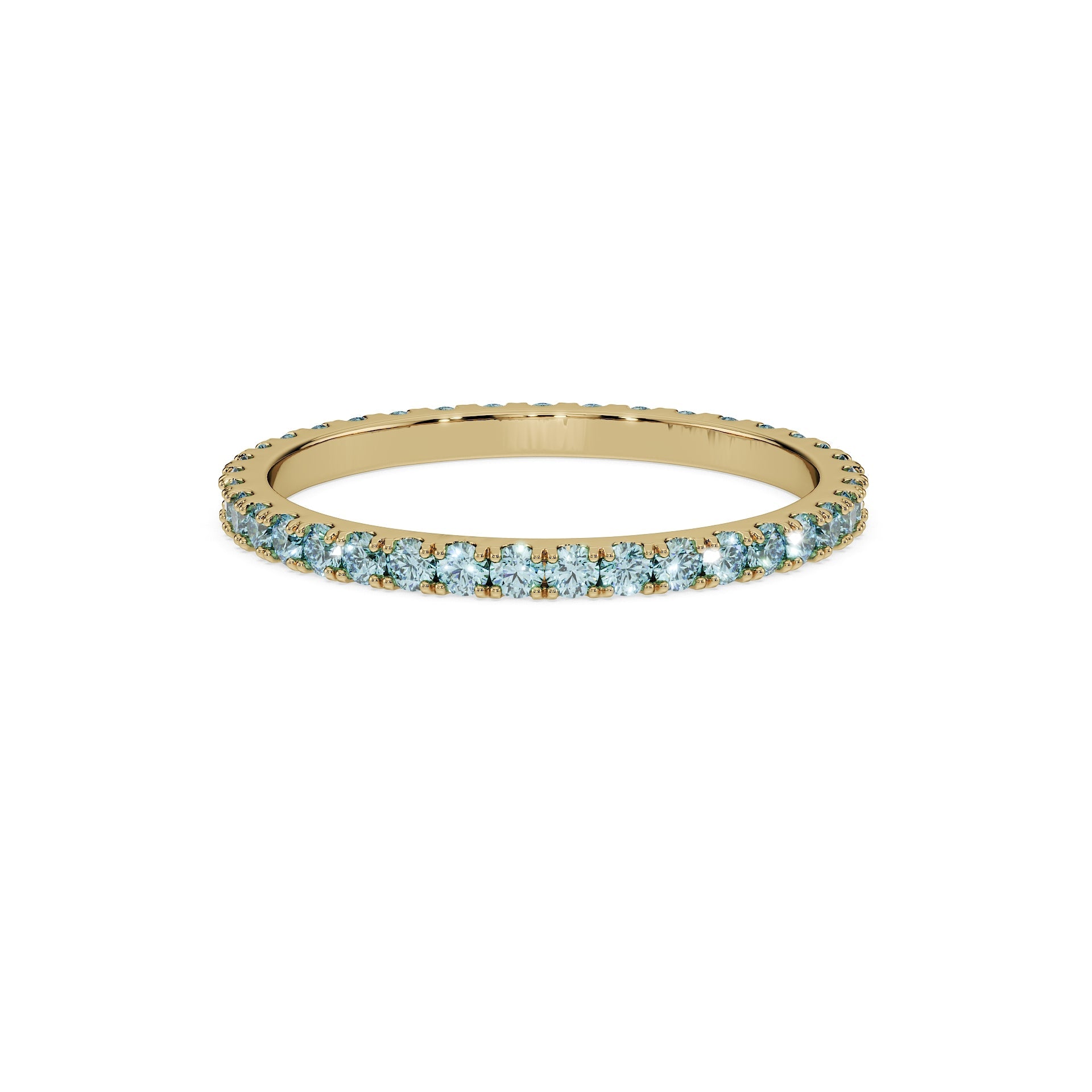 14K Yellow gold_Ice Blue Diamond