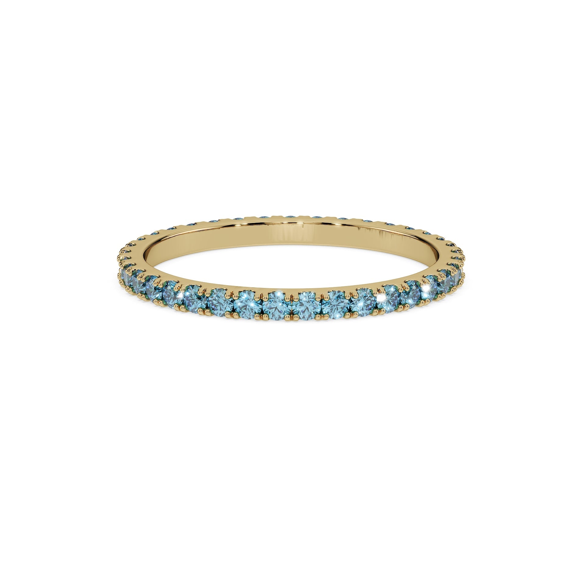 14K Yellow gold_Royal Blue Diamond