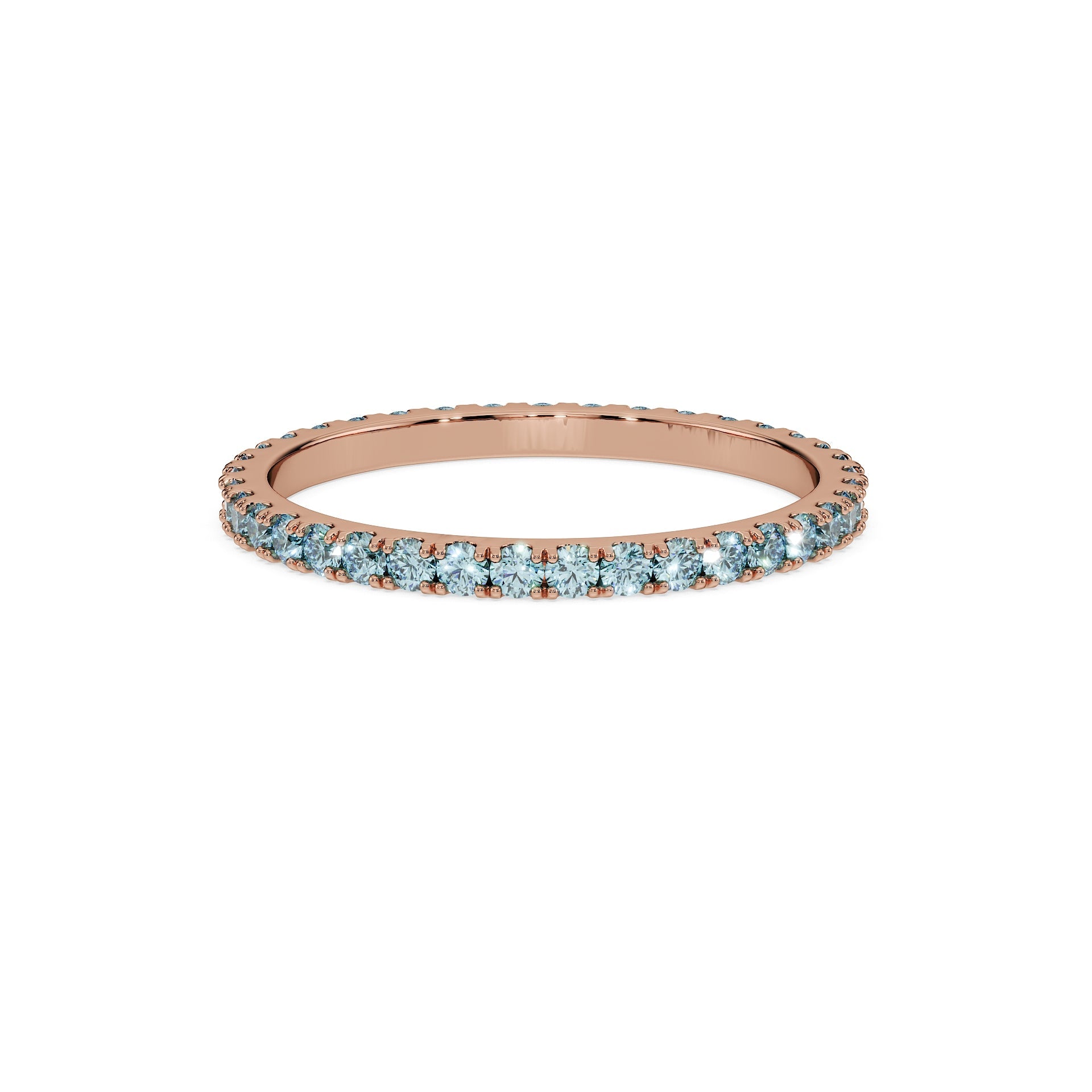14K Rose gold_Ice Blue Diamond