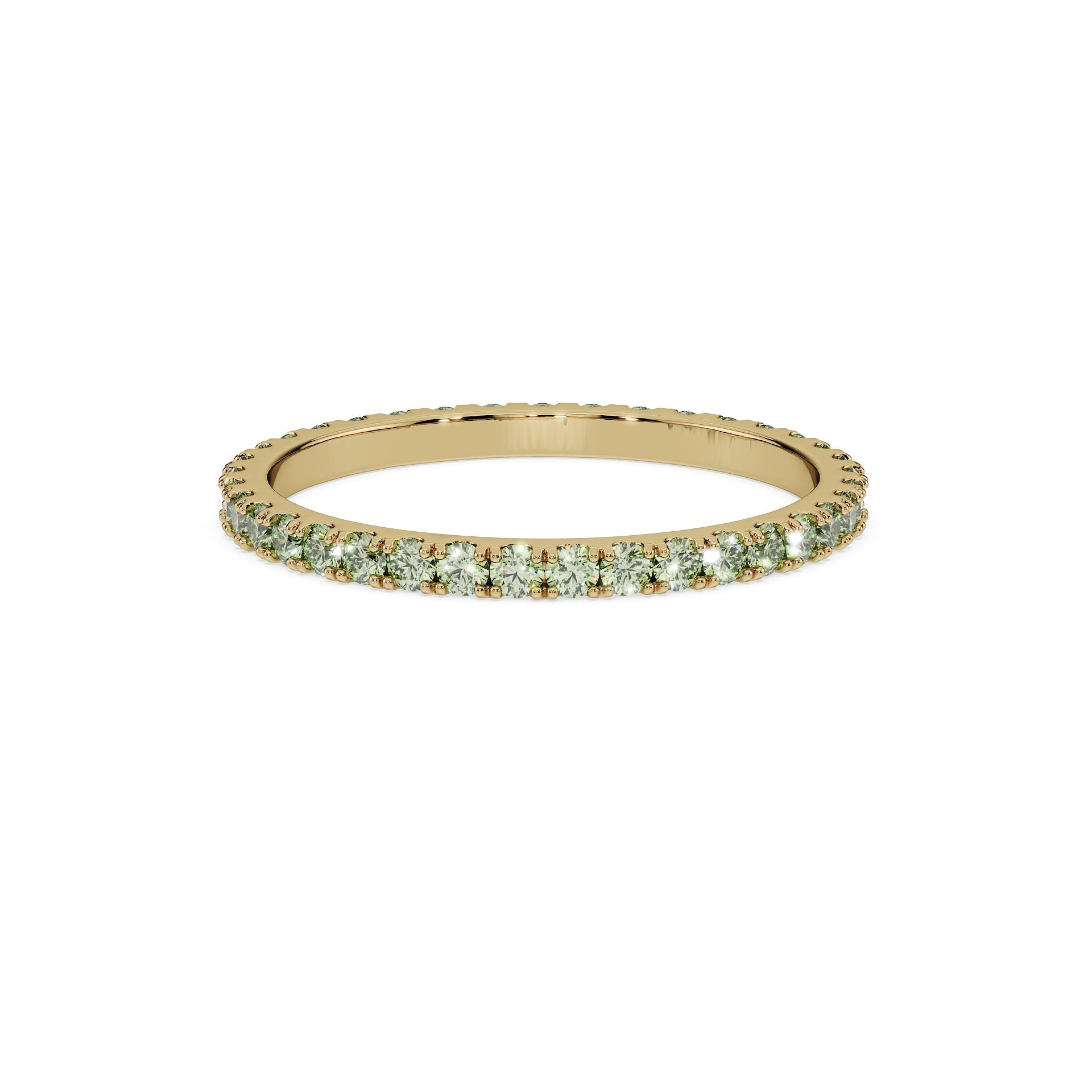 14K Yellow gold_Ocean Green Diamond