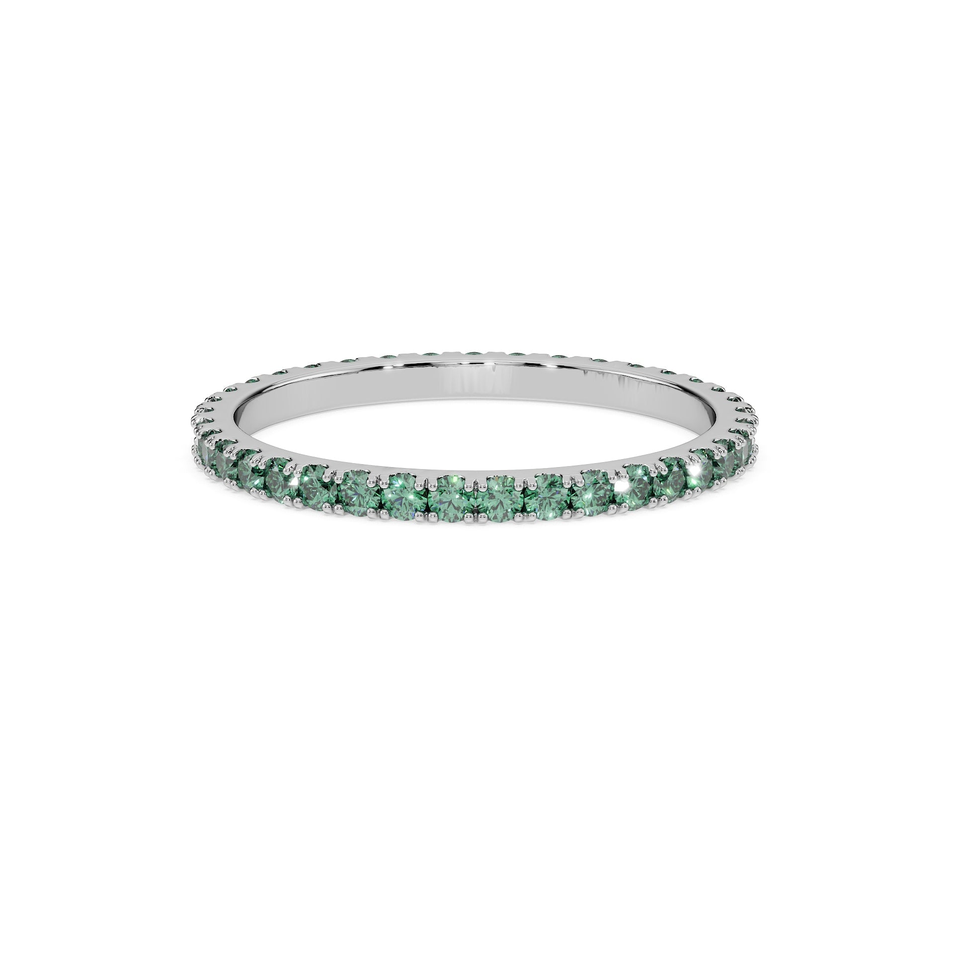 14K White gold_Royal Green Diamond