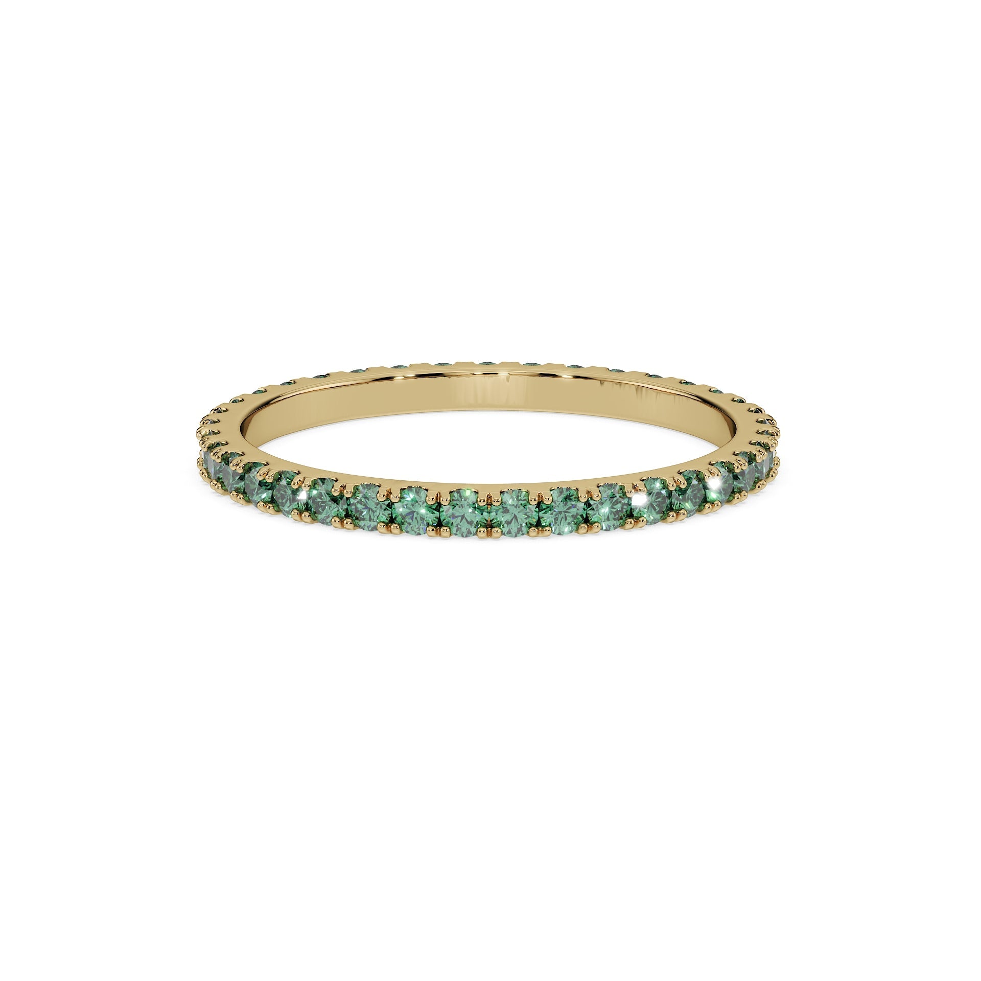 14K Yellow gold_Royal Green Diamond
