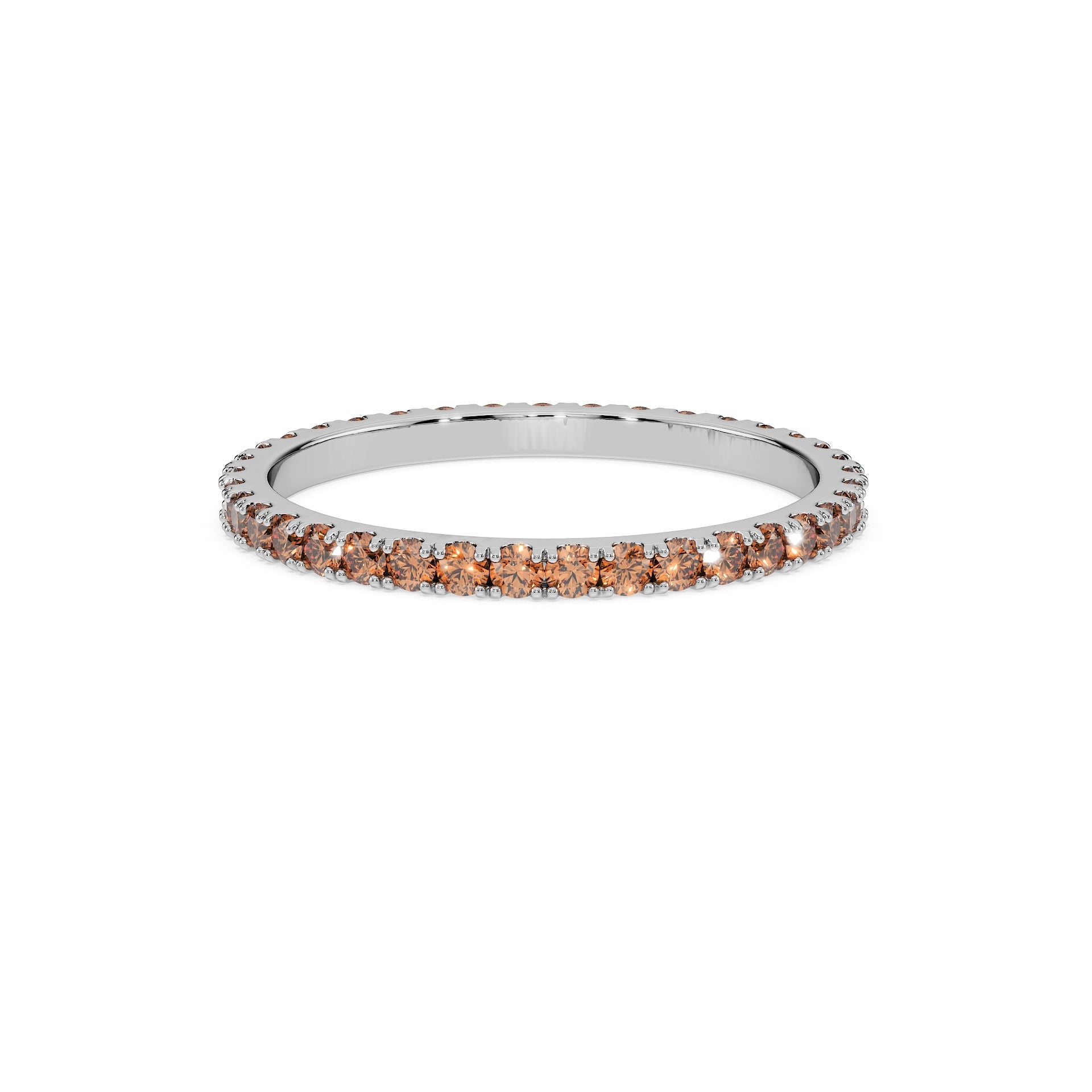 14K White gold_Cherry Cognac Diamond