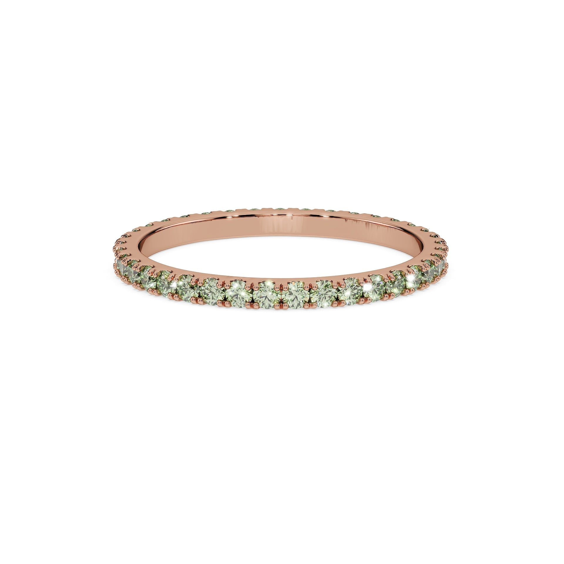 14K Rose gold_Ocean Green Diamond