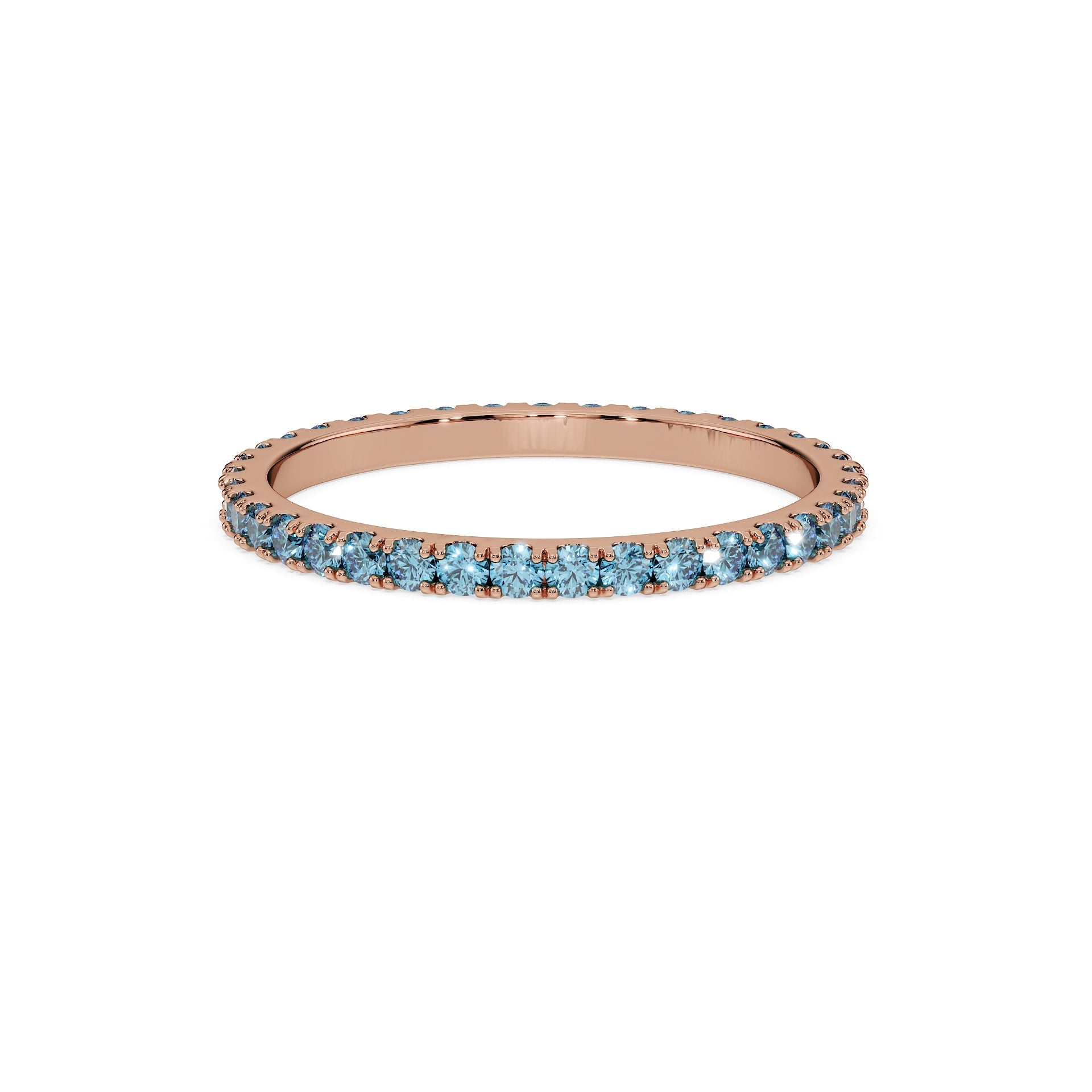 14K Rose gold_Royal Blue Diamond