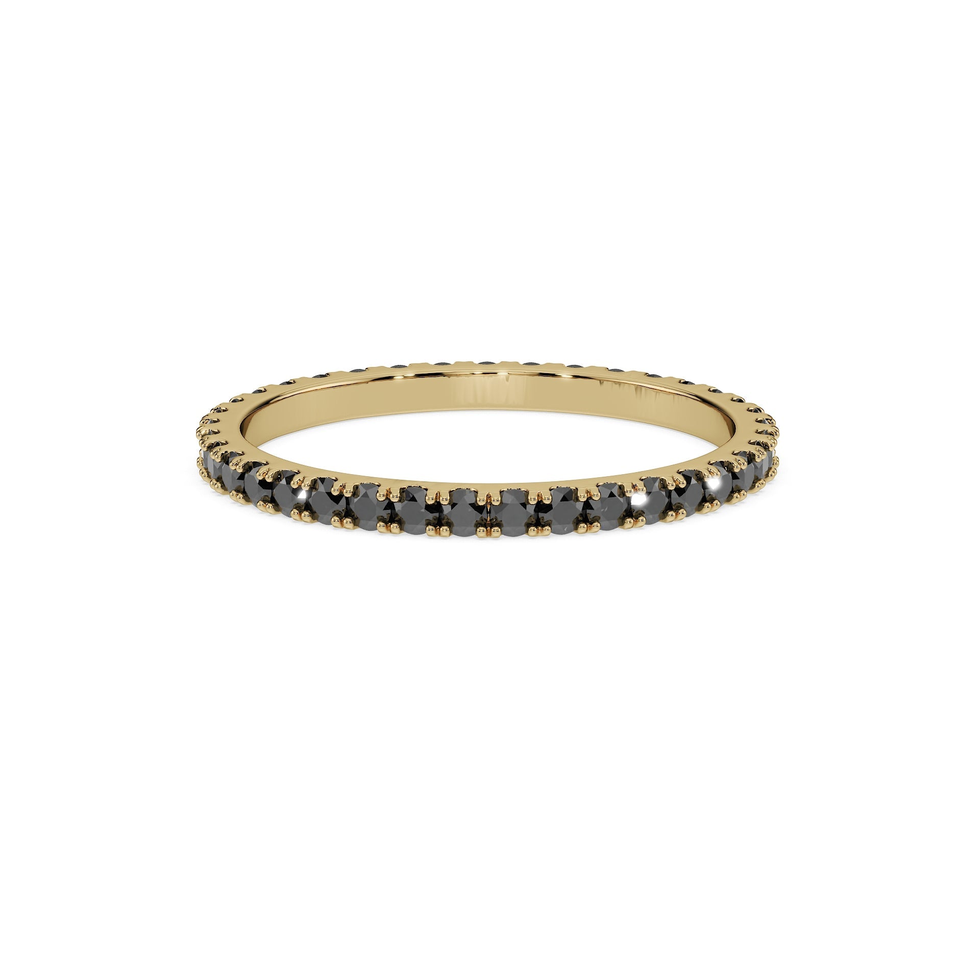 14K Yellow gold_Black Diamond