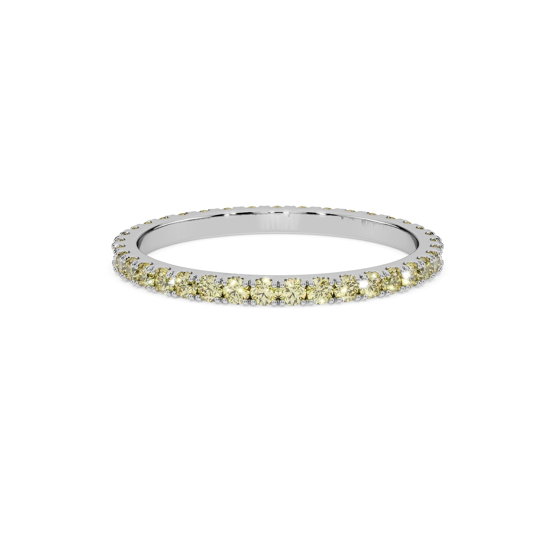 14K White gold_Yellow Diamond