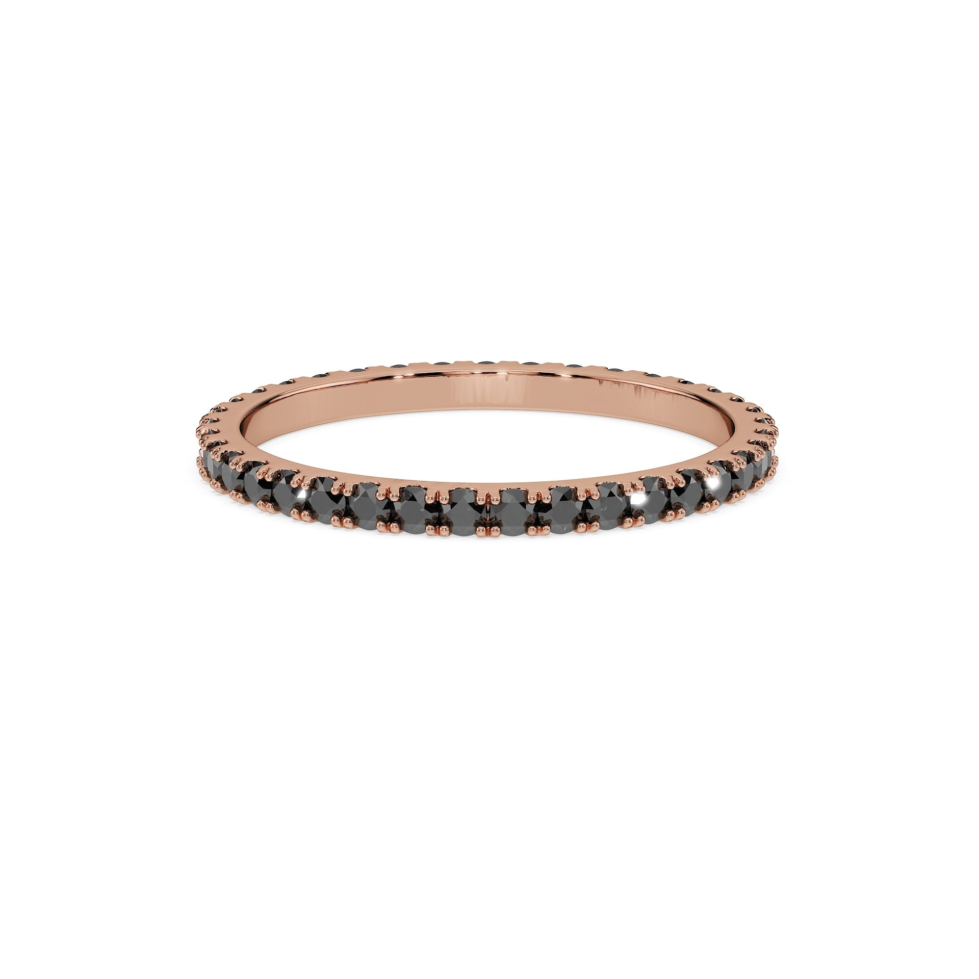 14K Rose gold_Black Diamond