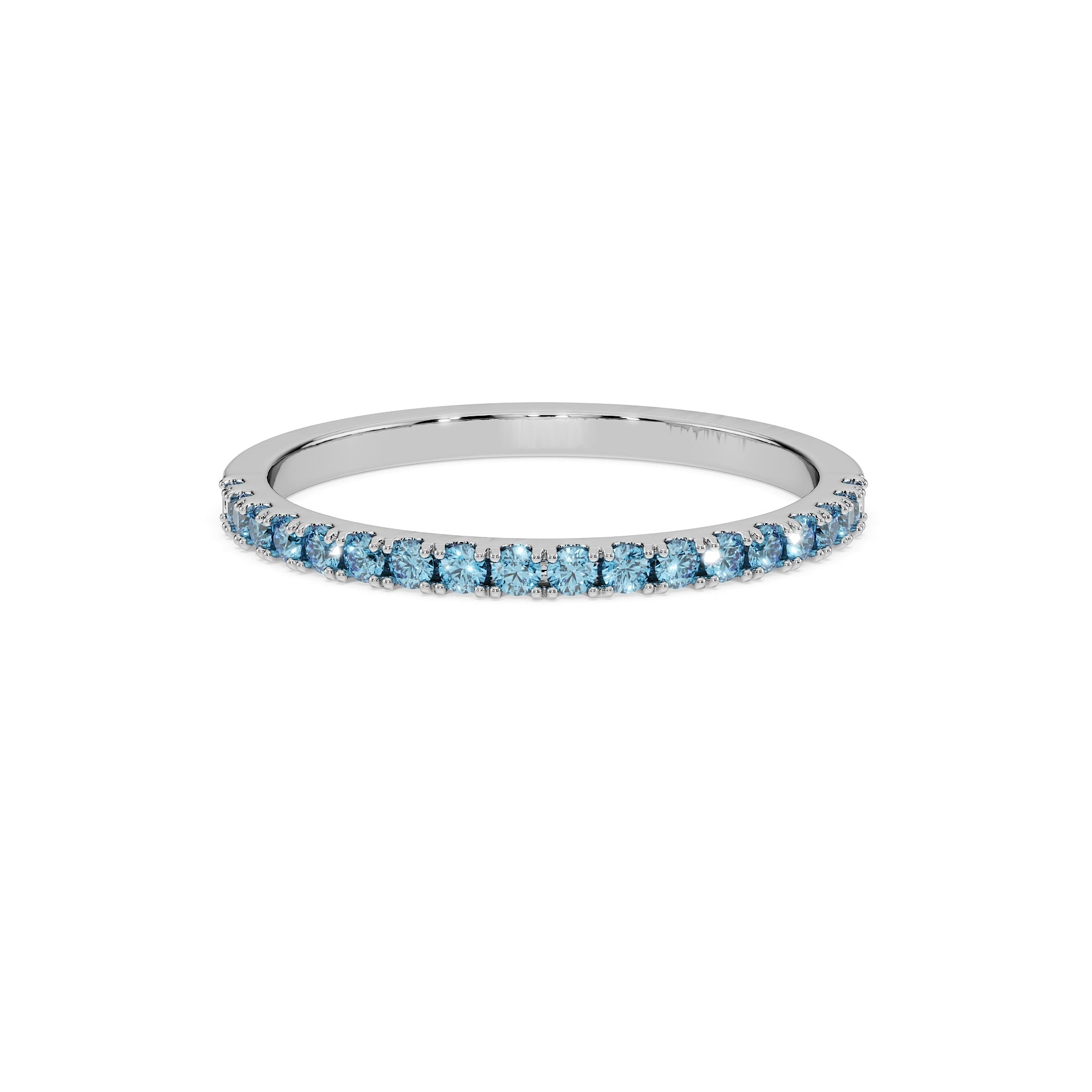 14K White gold_Royal Blue Diamond