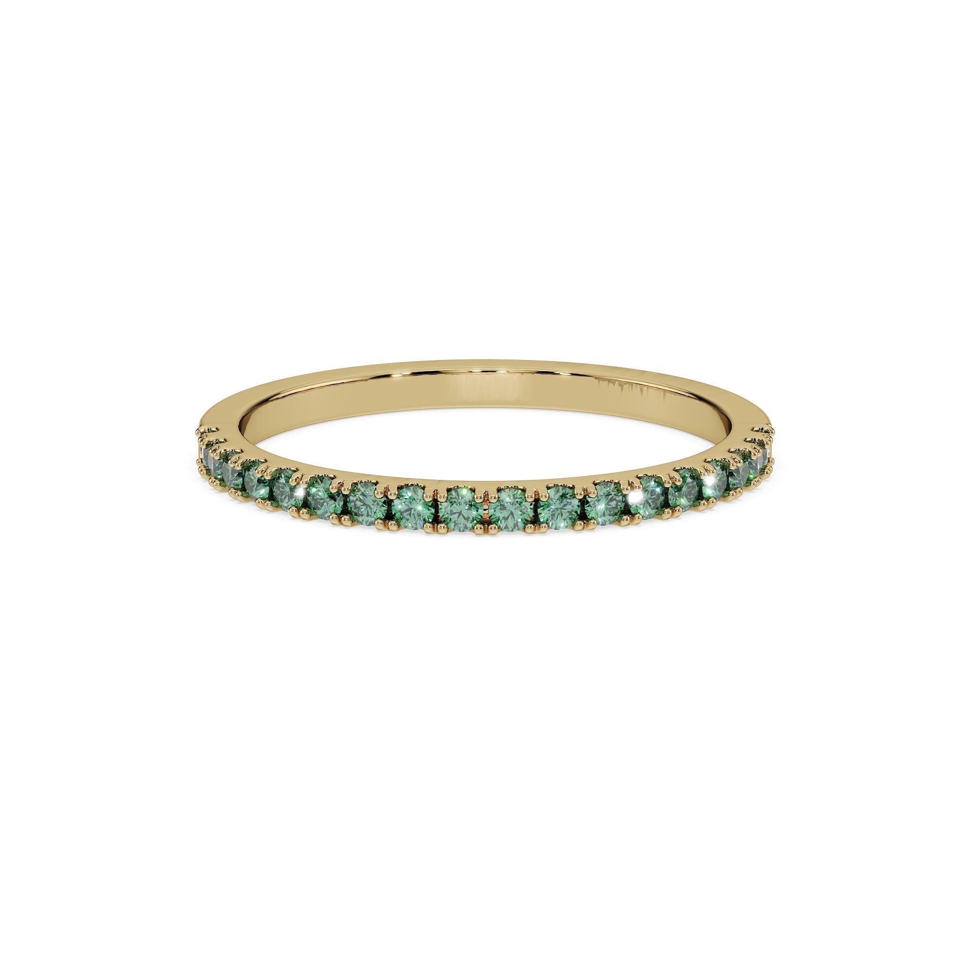 14K Yellow gold_Royal Green Diamond
