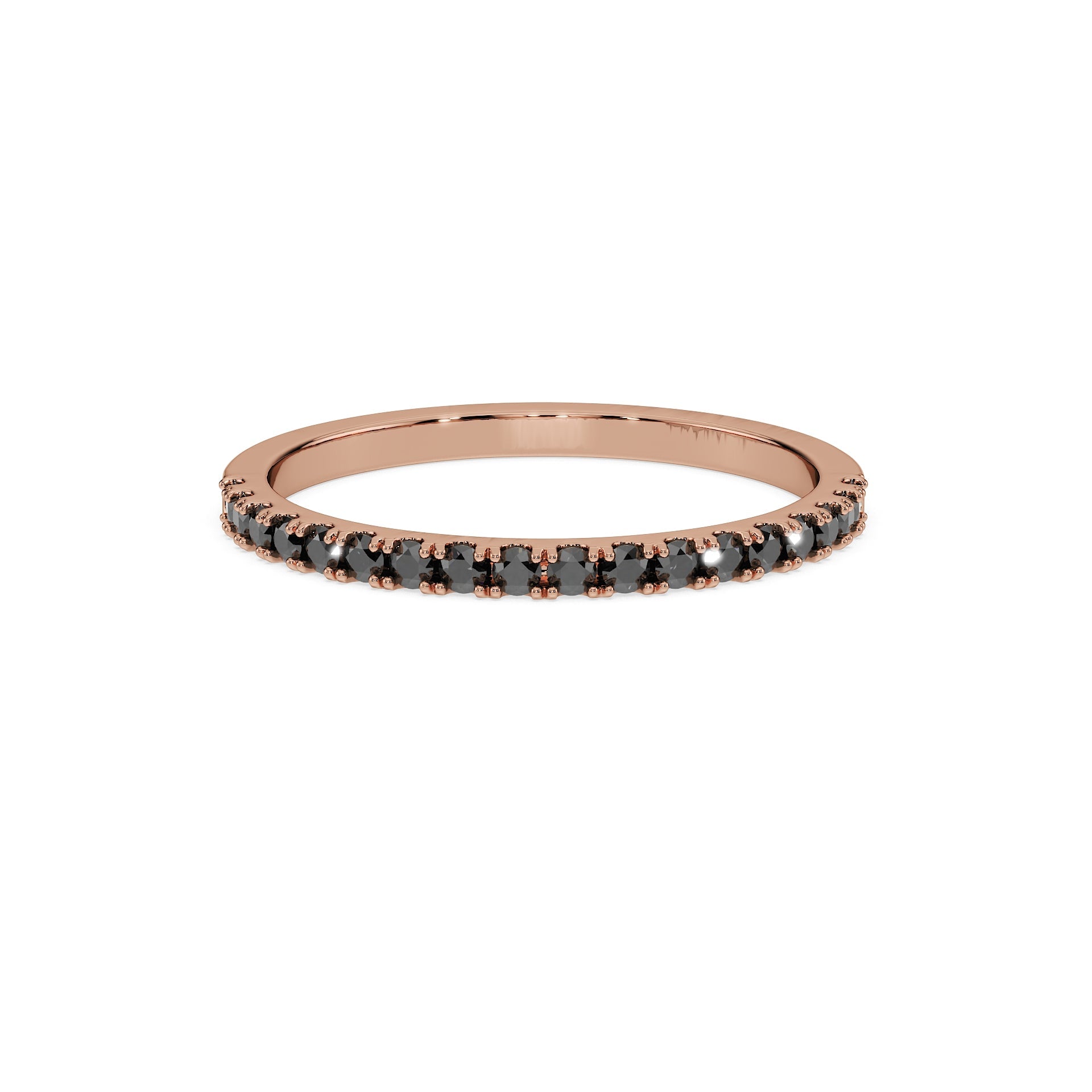 14K Rose gold_Black Diamond