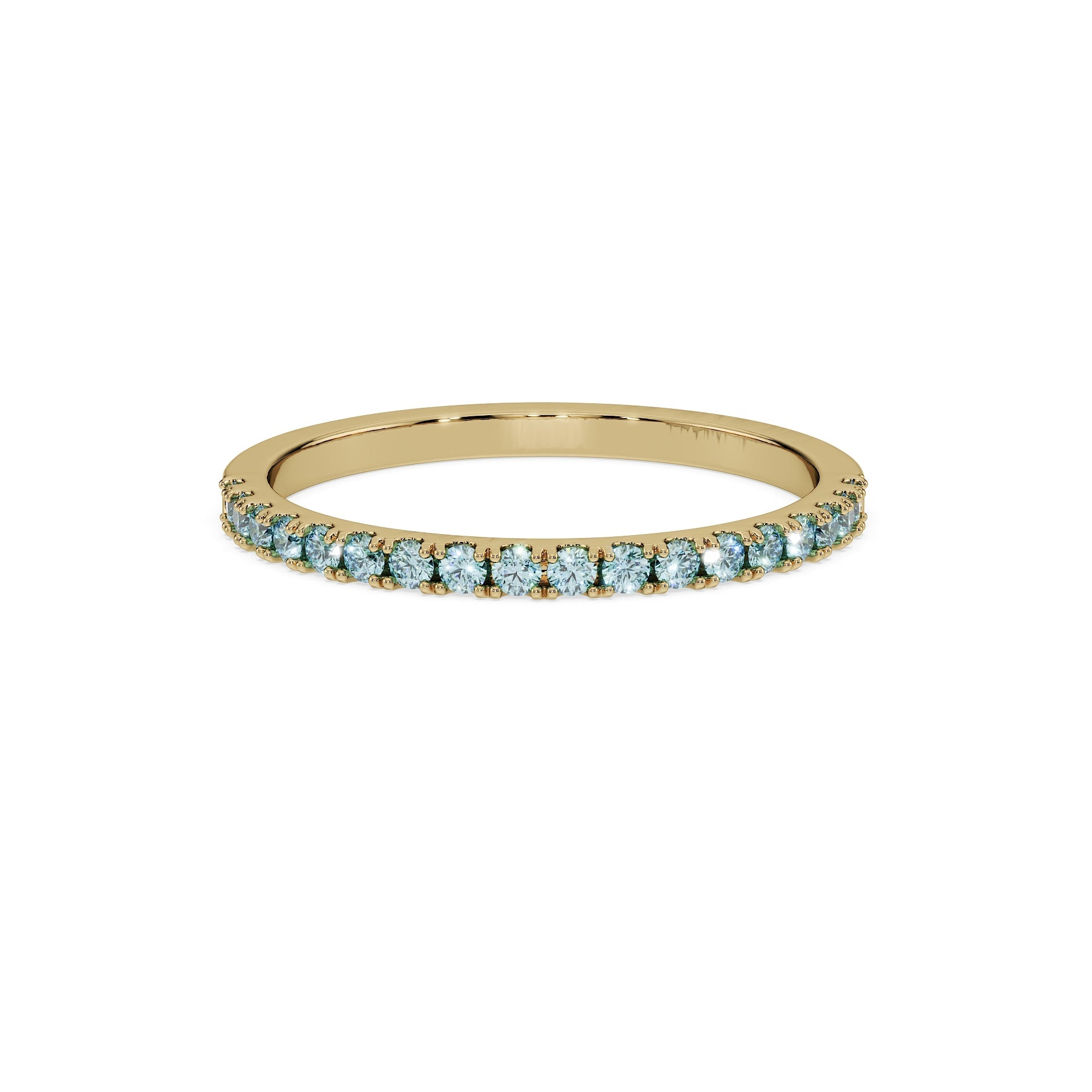 14K Yellow gold_Ice Blue Diamond