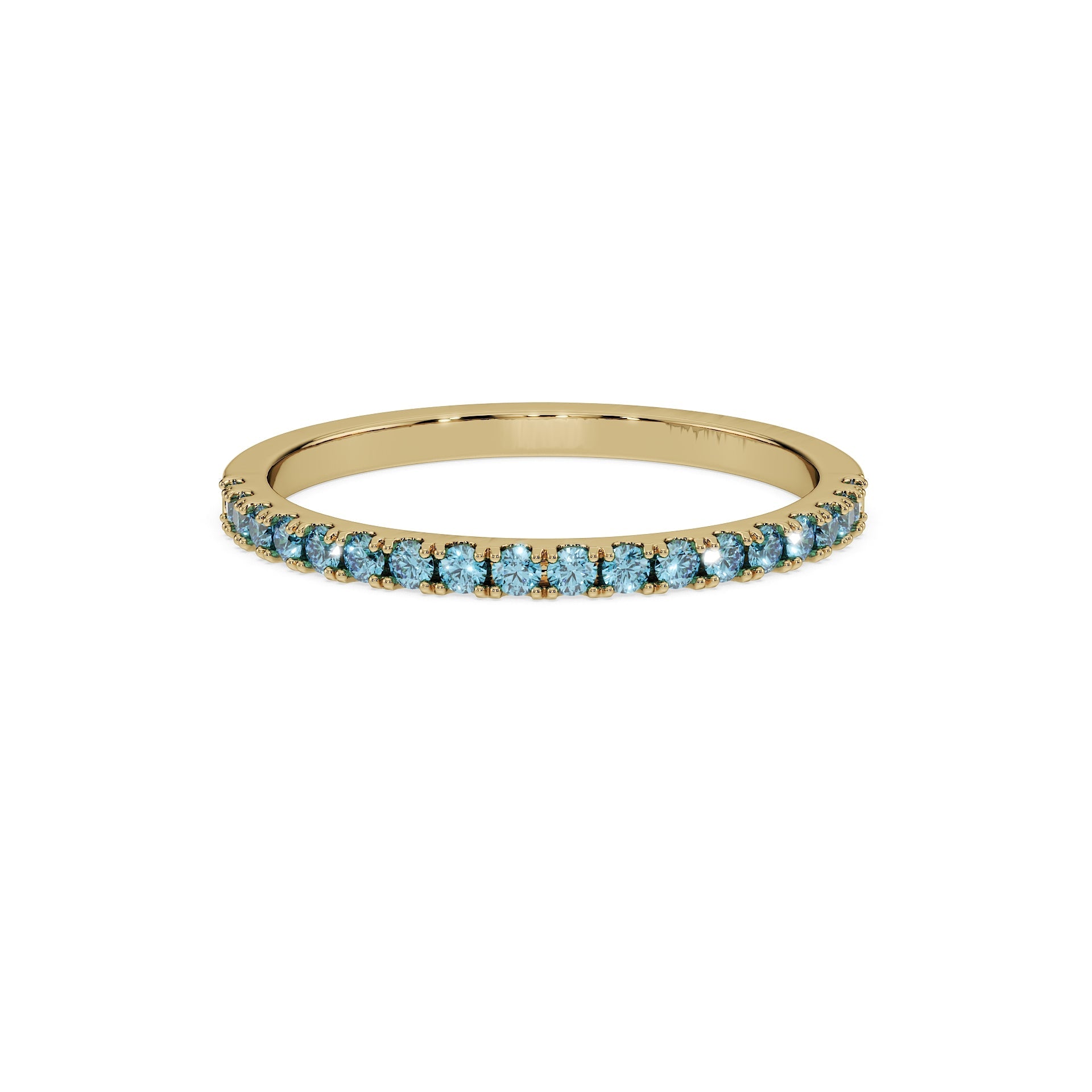 14K Yellow gold_Royal Blue Diamond