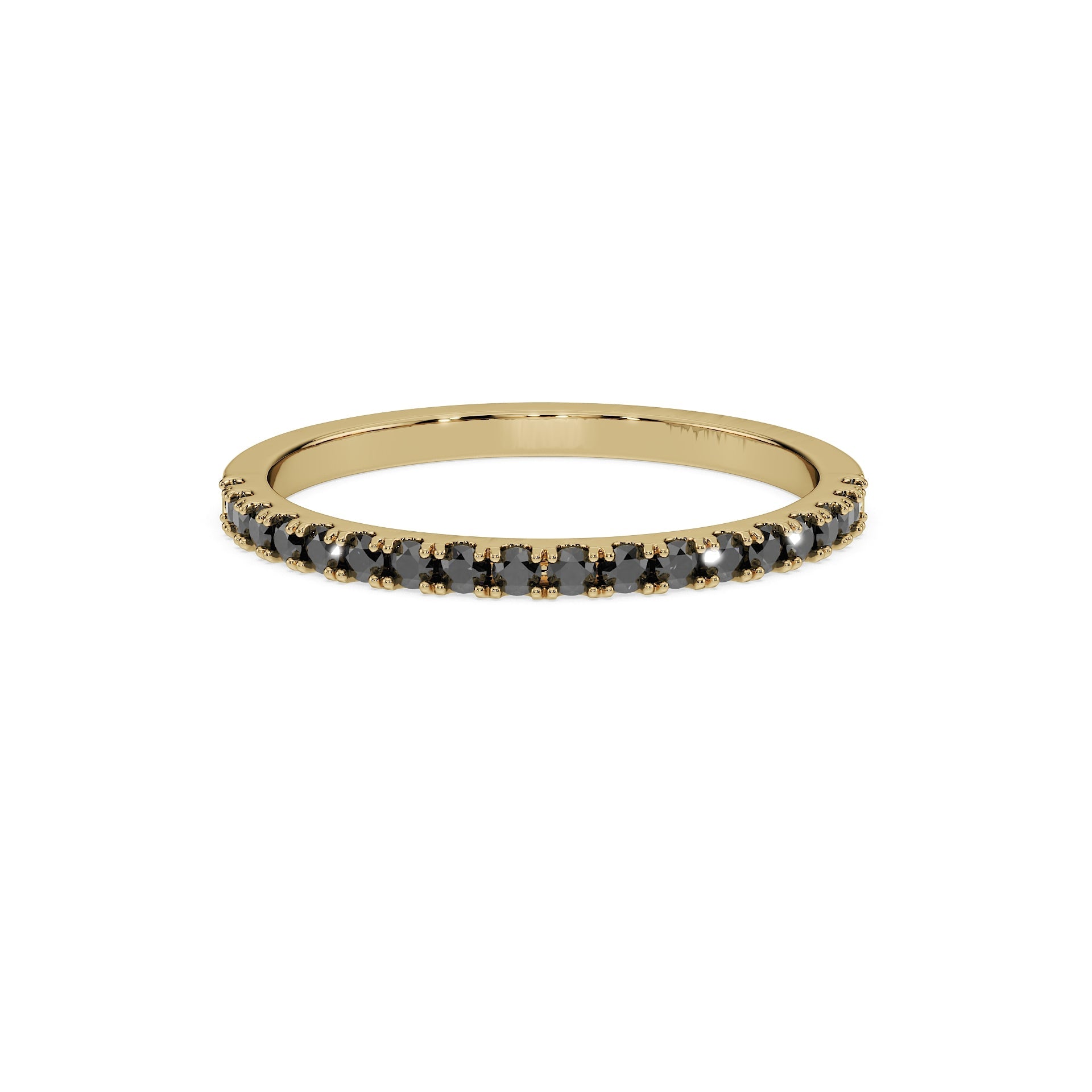 14K Yellow gold_Black Diamond