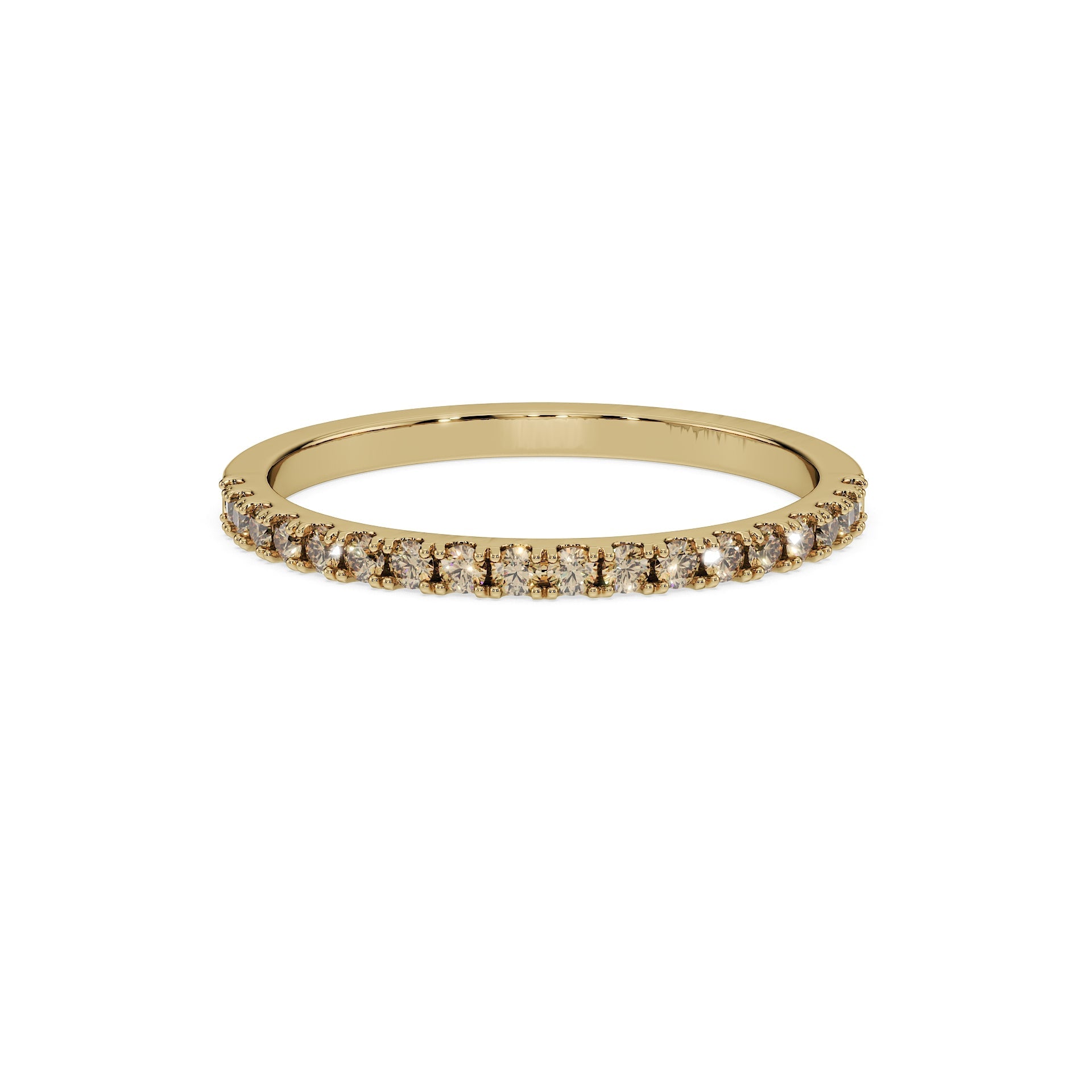 14K Yellow gold_Brown Diamond