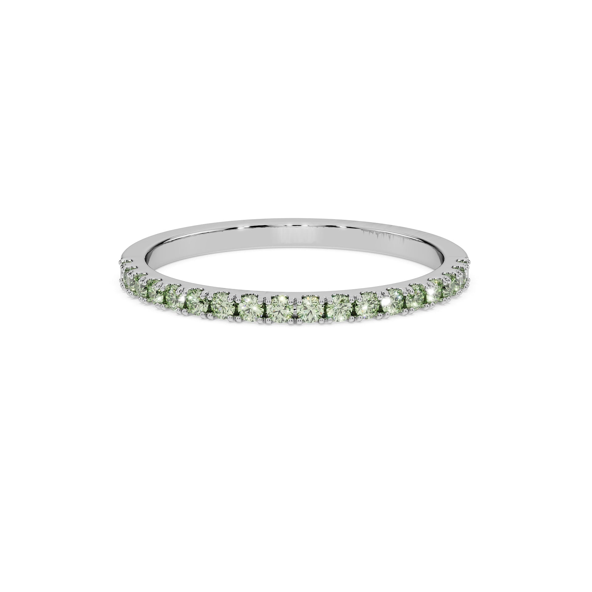 14K White gold_Ocean Green Diamond