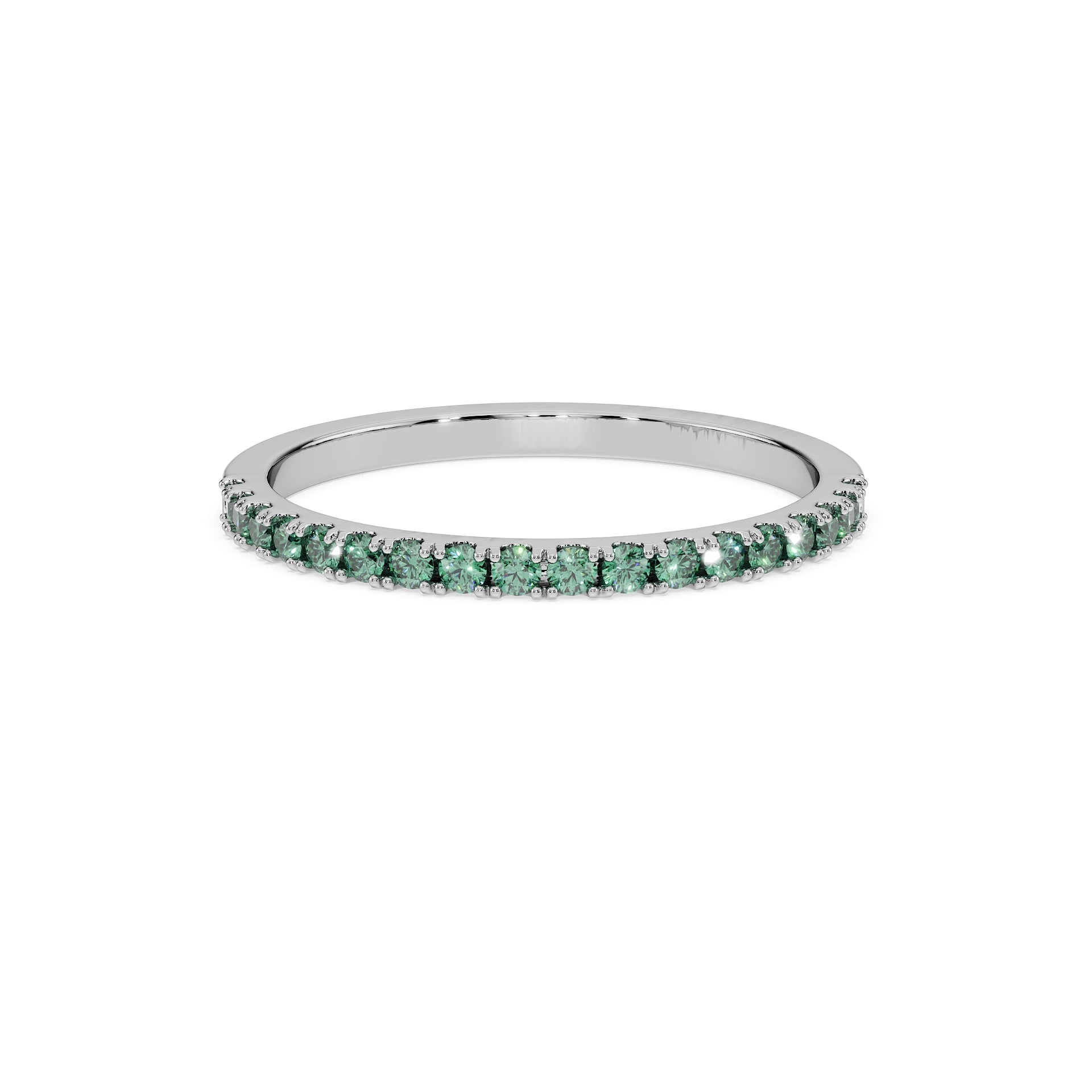 14K White gold_Royal Green Diamond