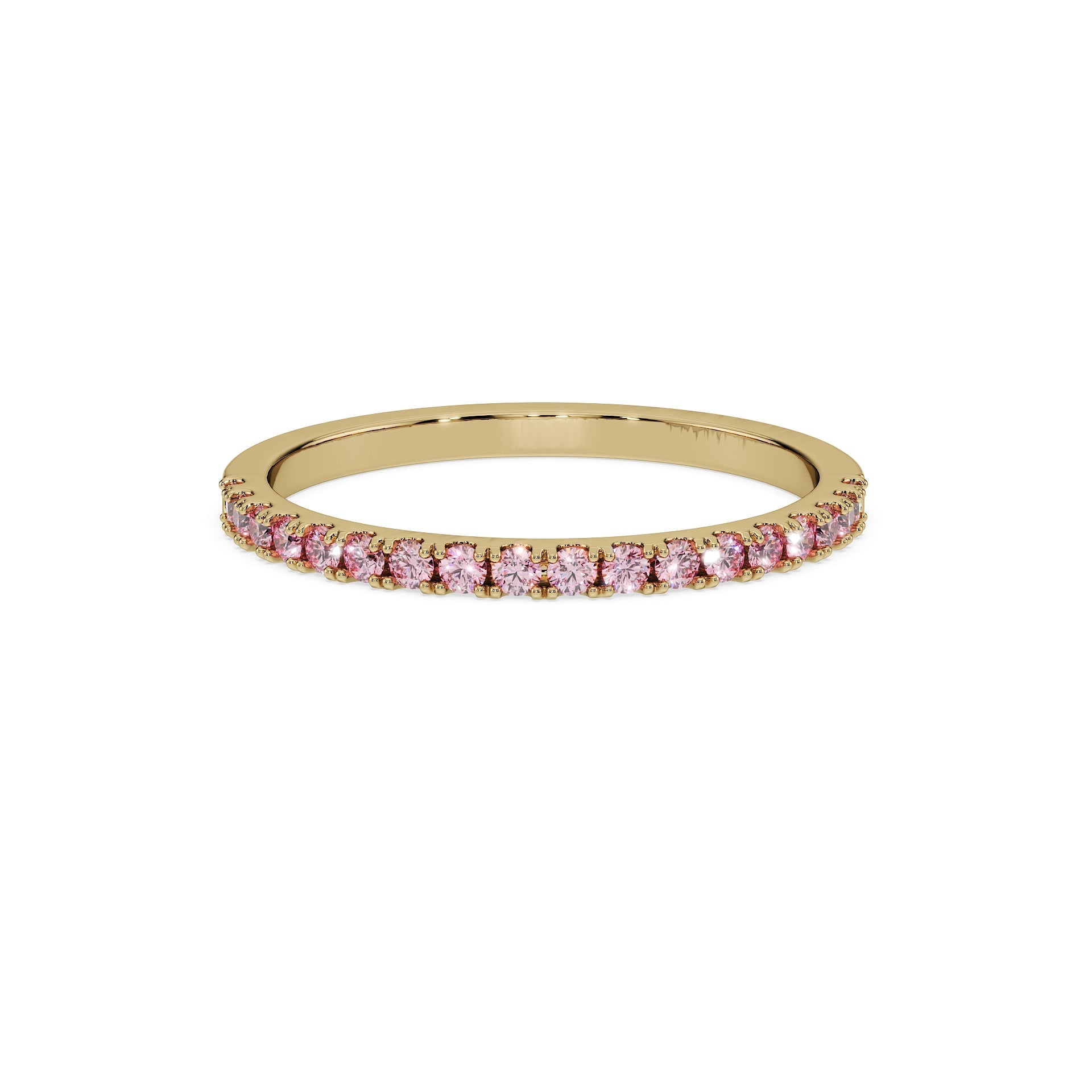 14K Yellow gold_Vivid Pink Diamond