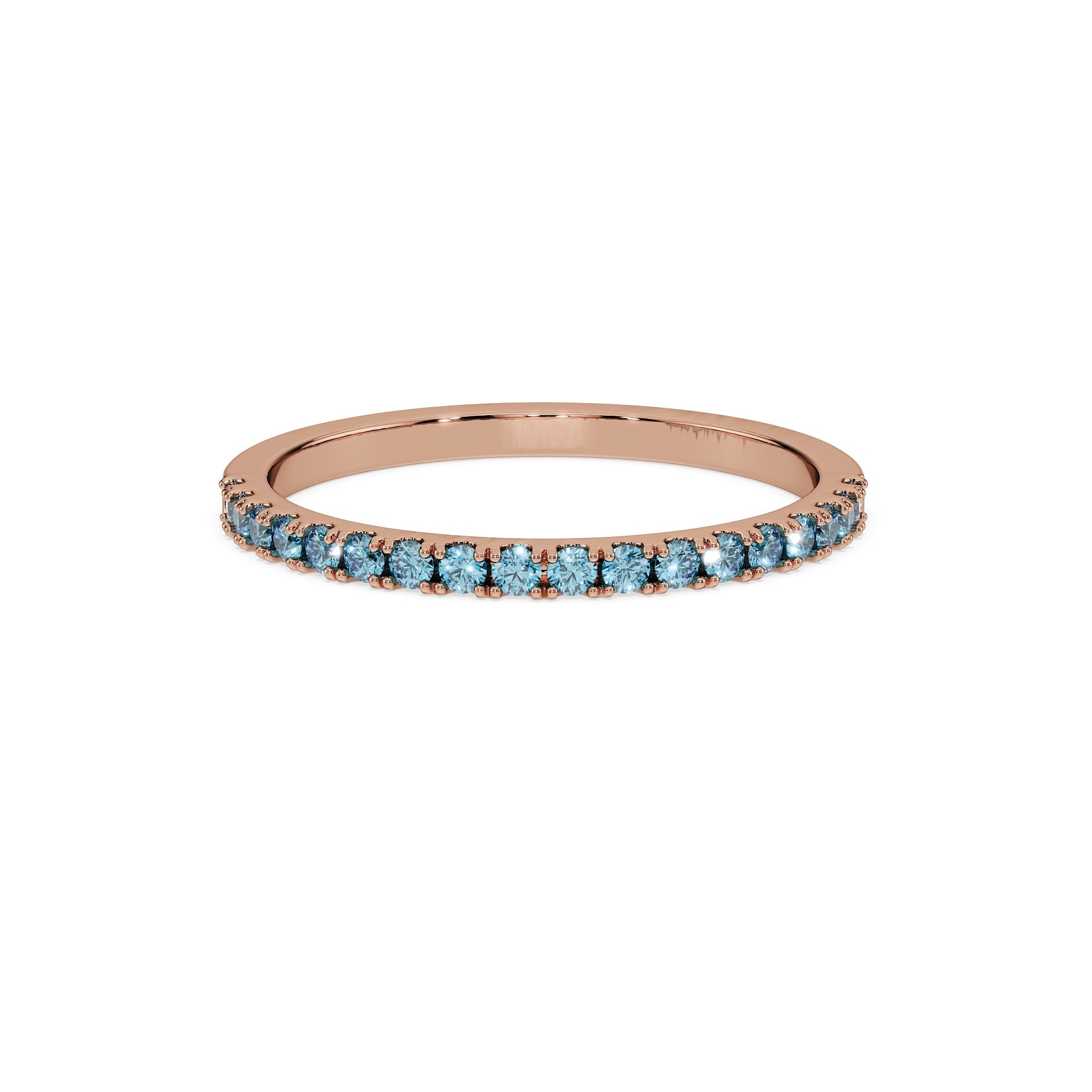 14K Rose gold_Royal Blue Diamond