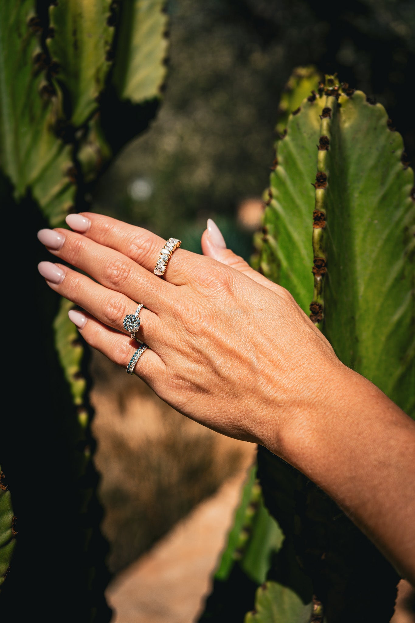 Small Half Eternity Diamond Ring