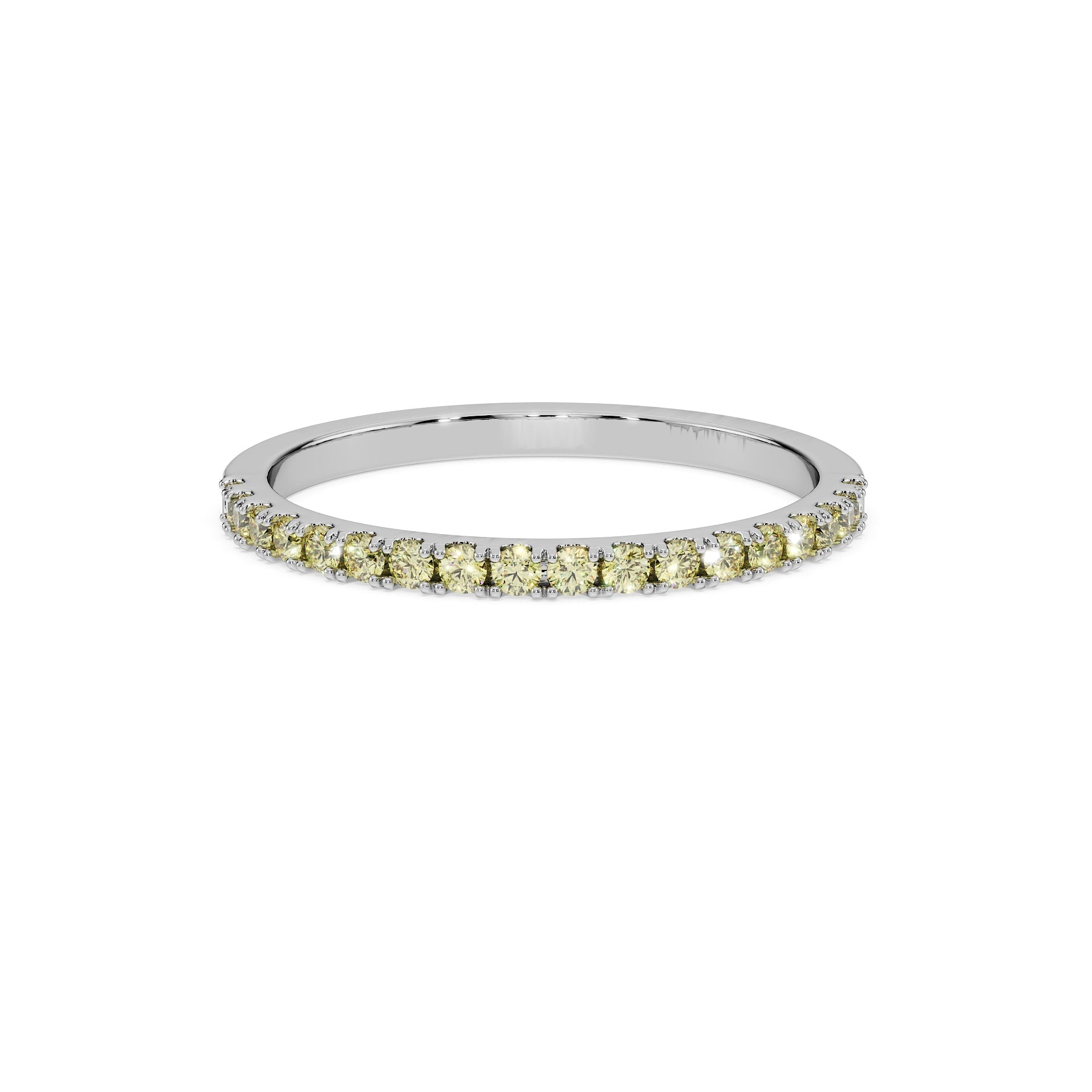 14K White gold_Yellow Diamond