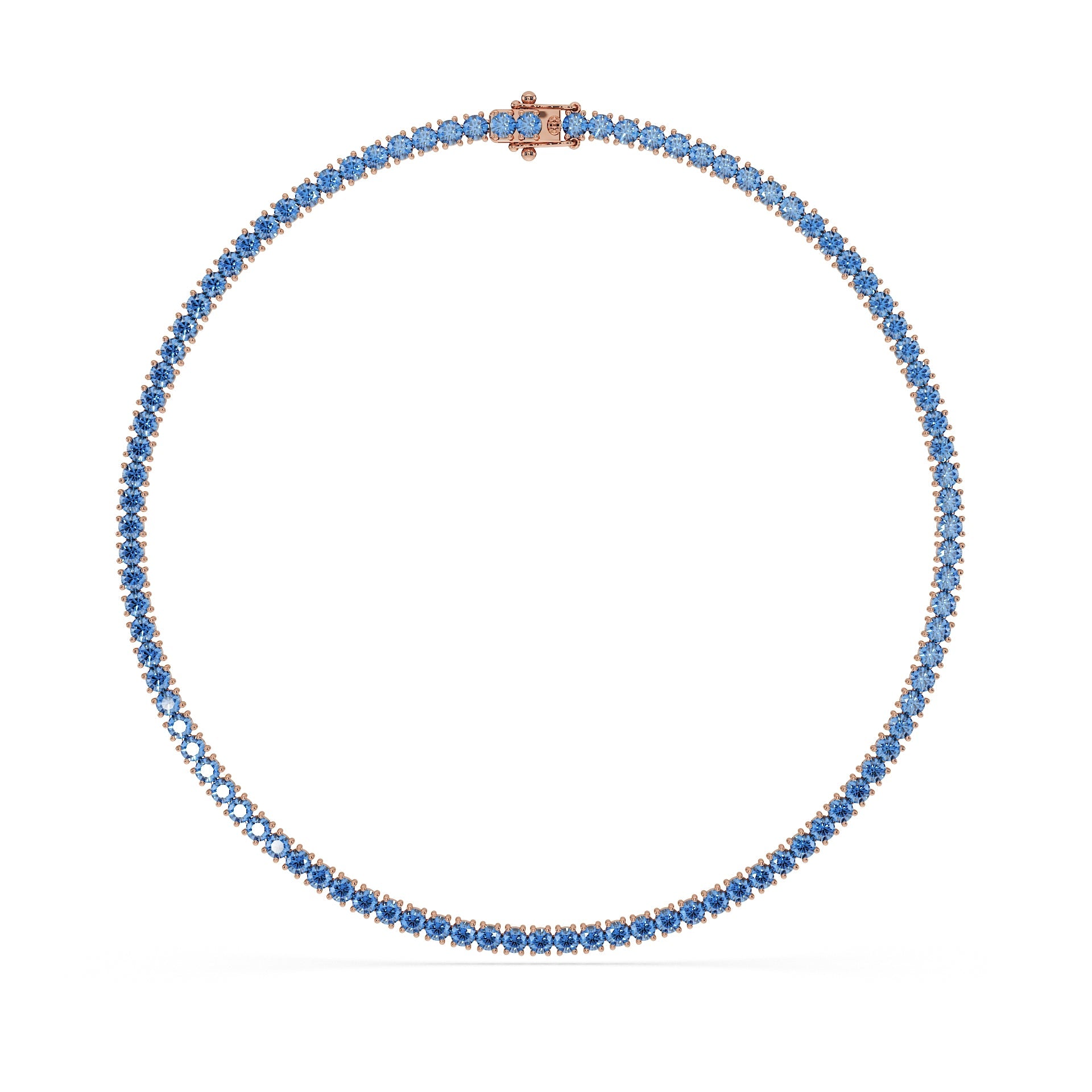 14K Rose gold_Royal Blue Diamond