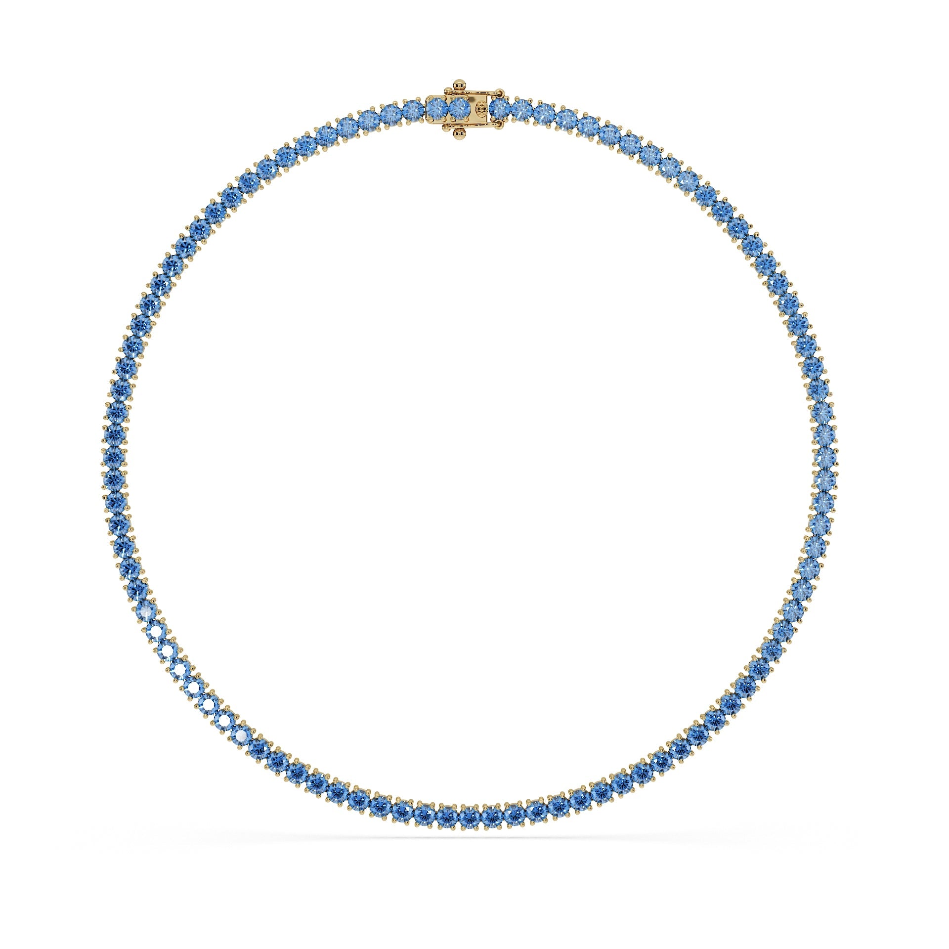 14K Yellow gold_Royal Blue Diamond