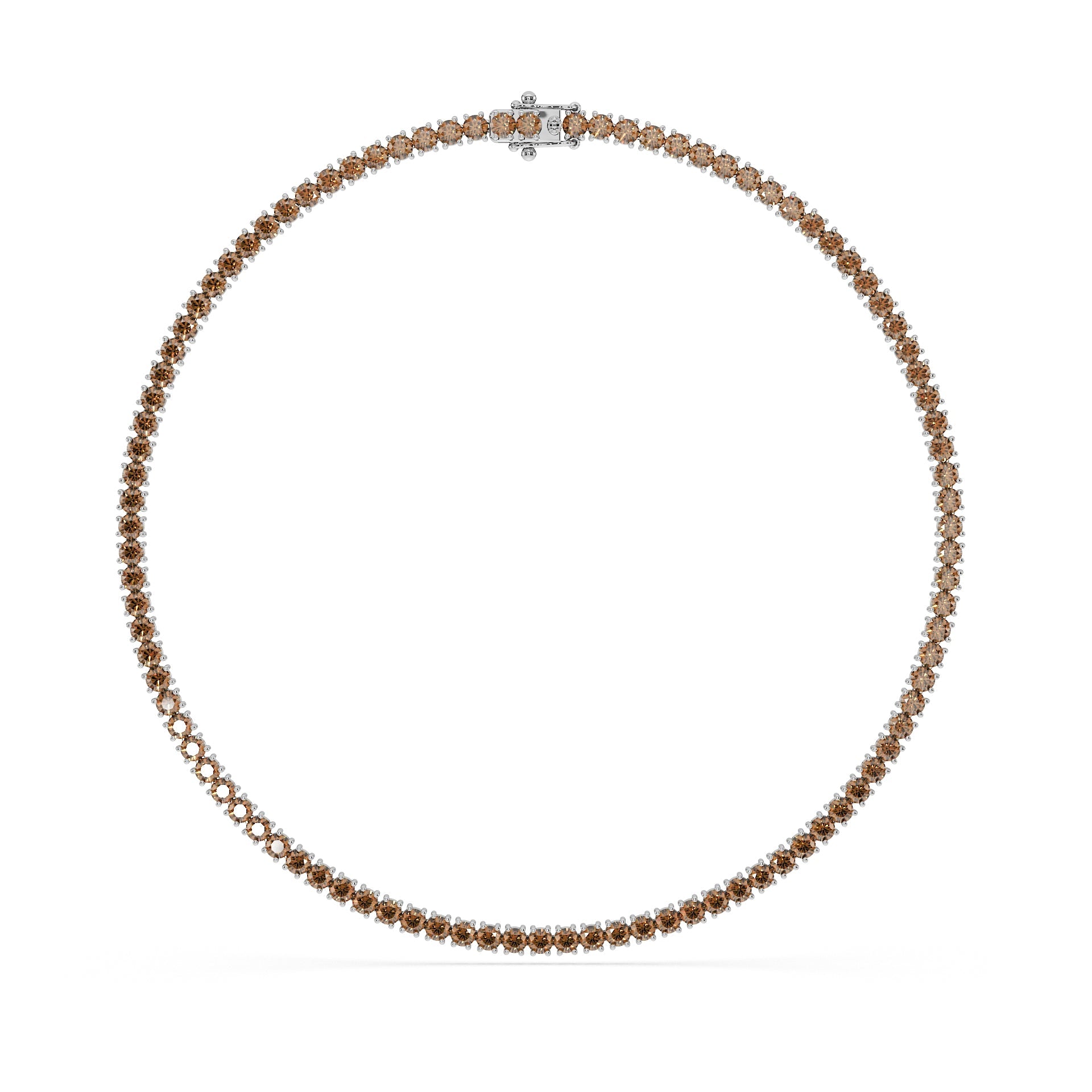 14K White gold_Brown Diamond