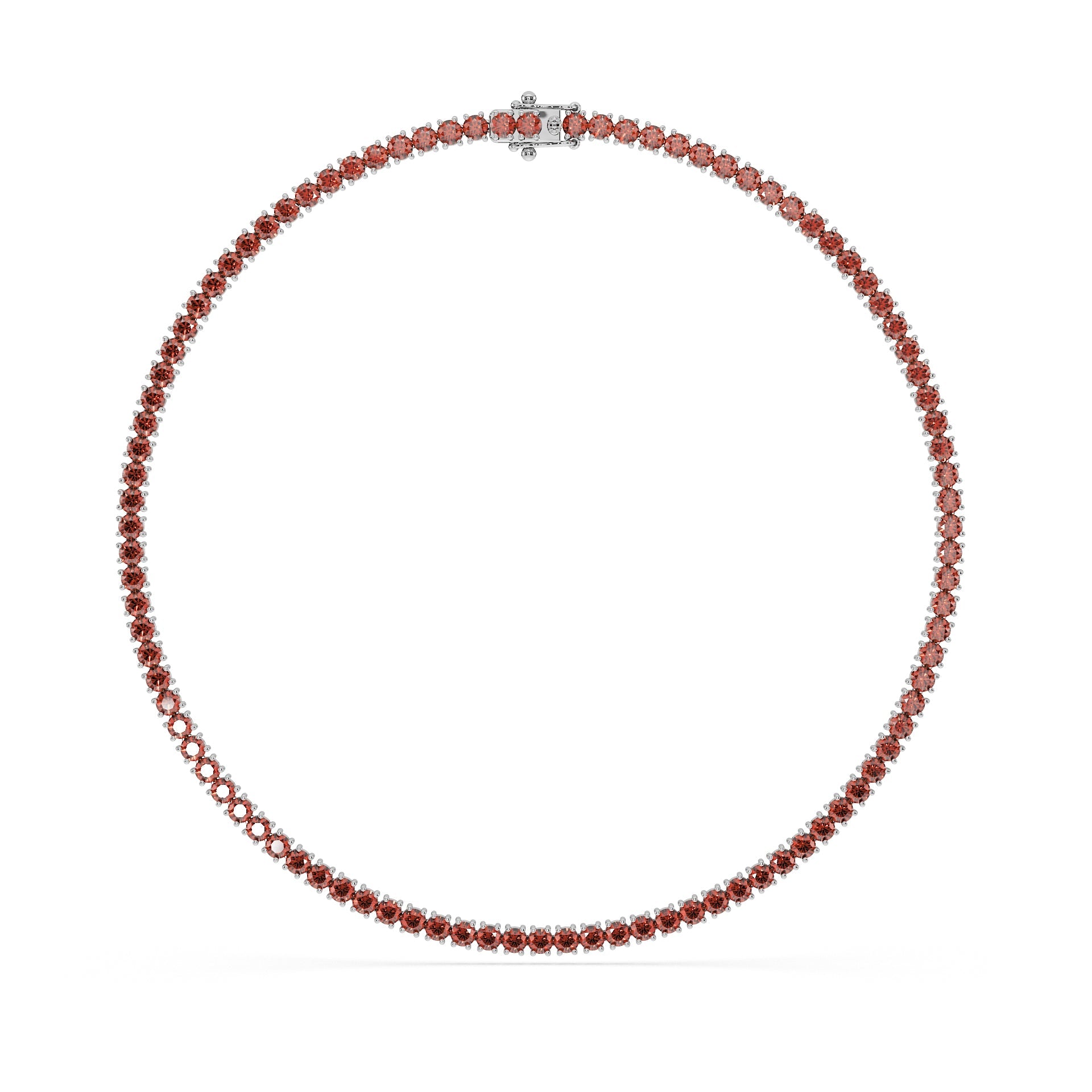 14K White gold_Cherry Cognac Diamond