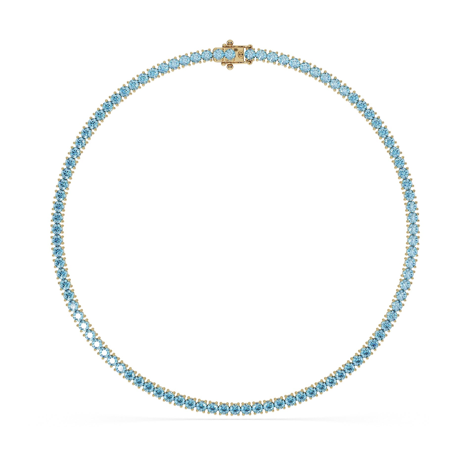 14K Yellow gold_Ice Blue Diamond