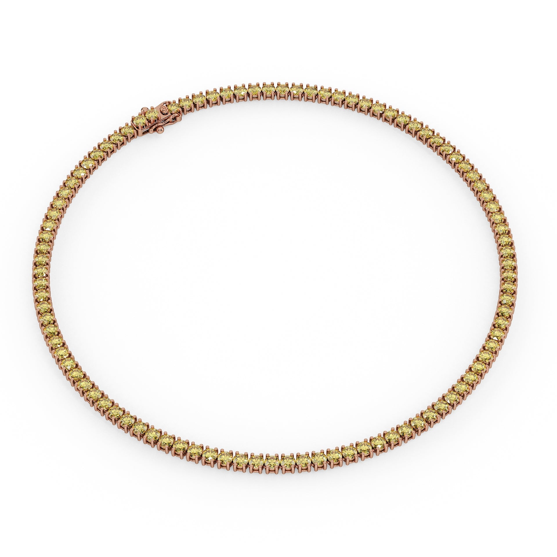 Statement 11-Color 23ct Diamond Tennis Necklace