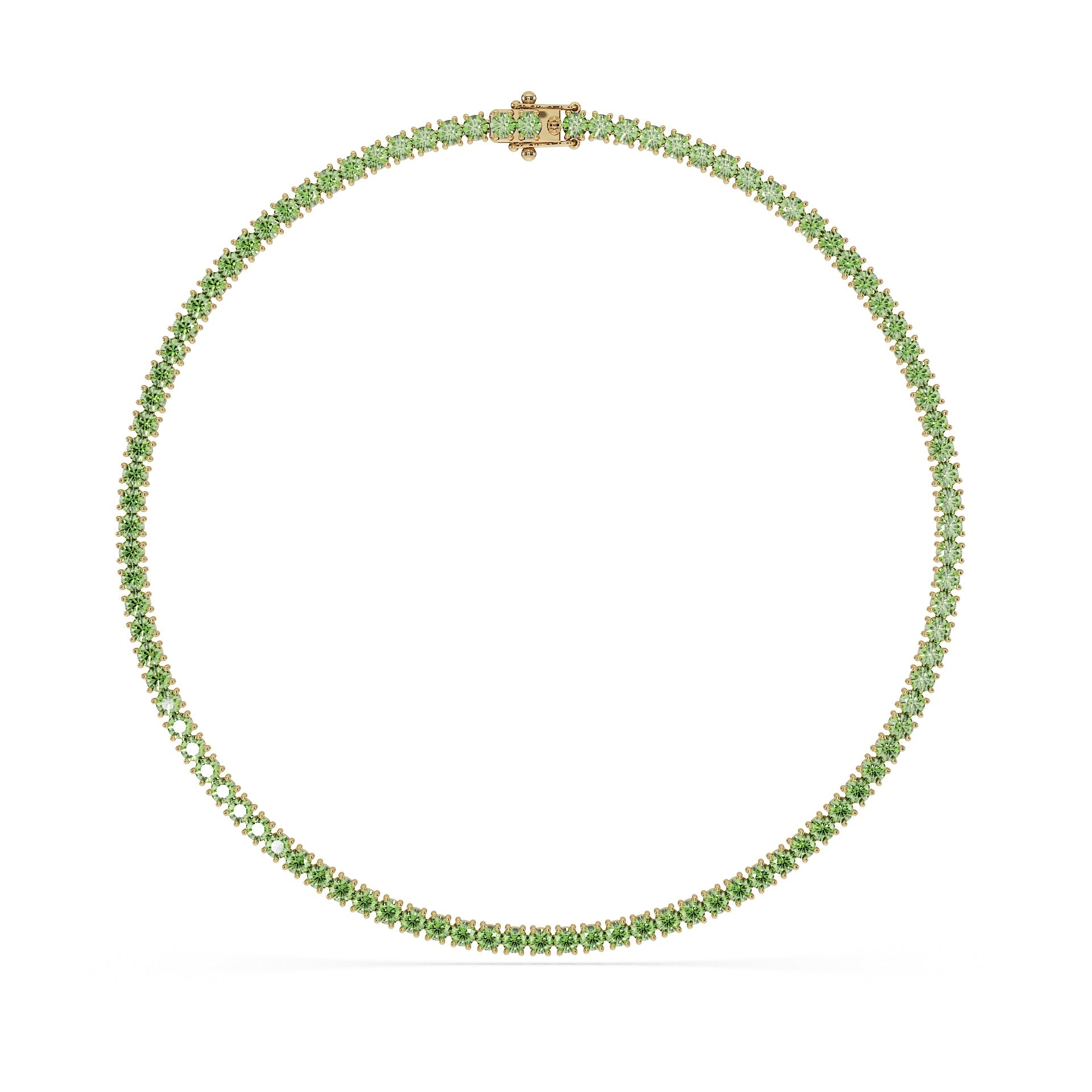 14K Yellow gold_Ocean Green Diamond